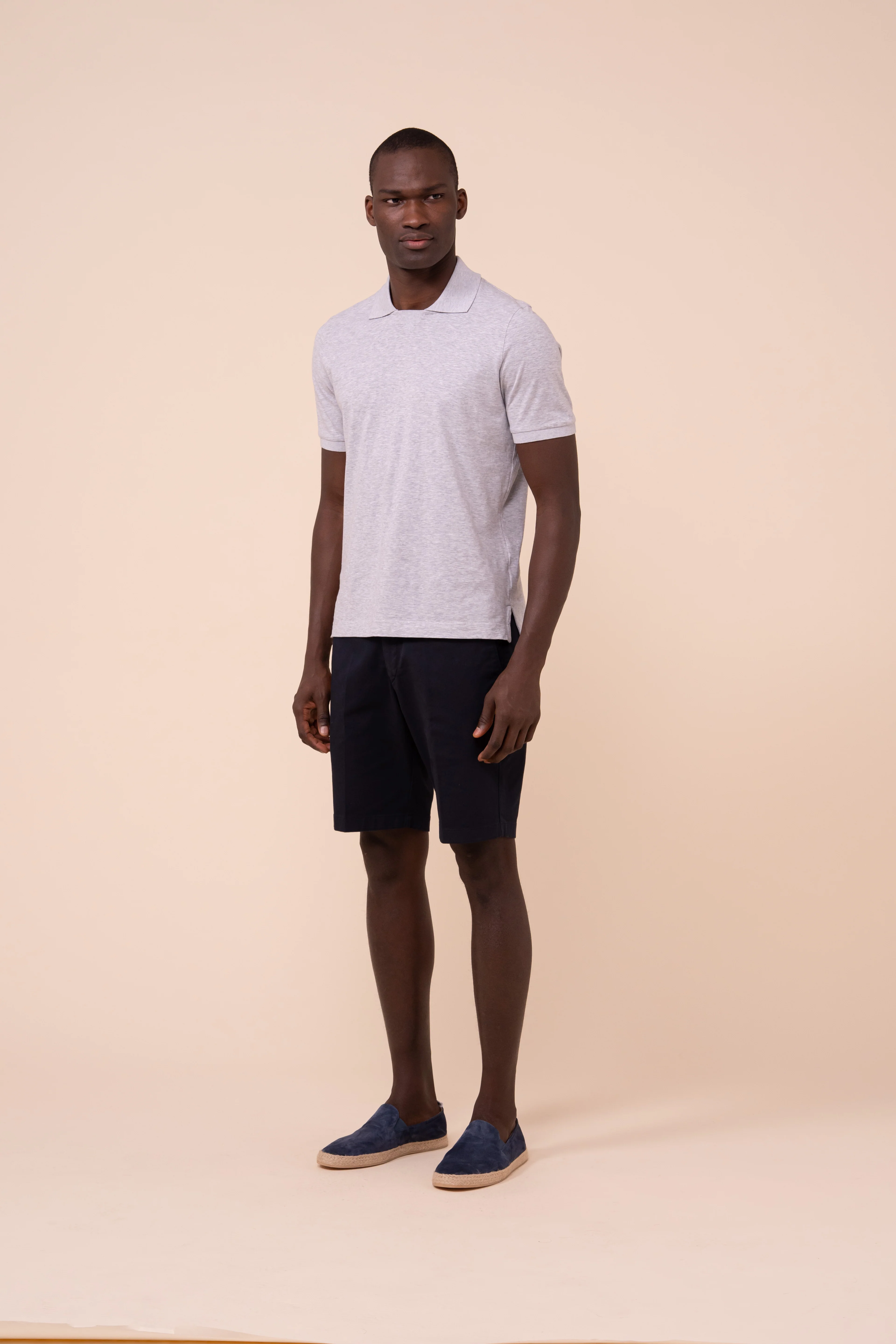 Alain Cotton Jersey Mélange Polo - Image 2
