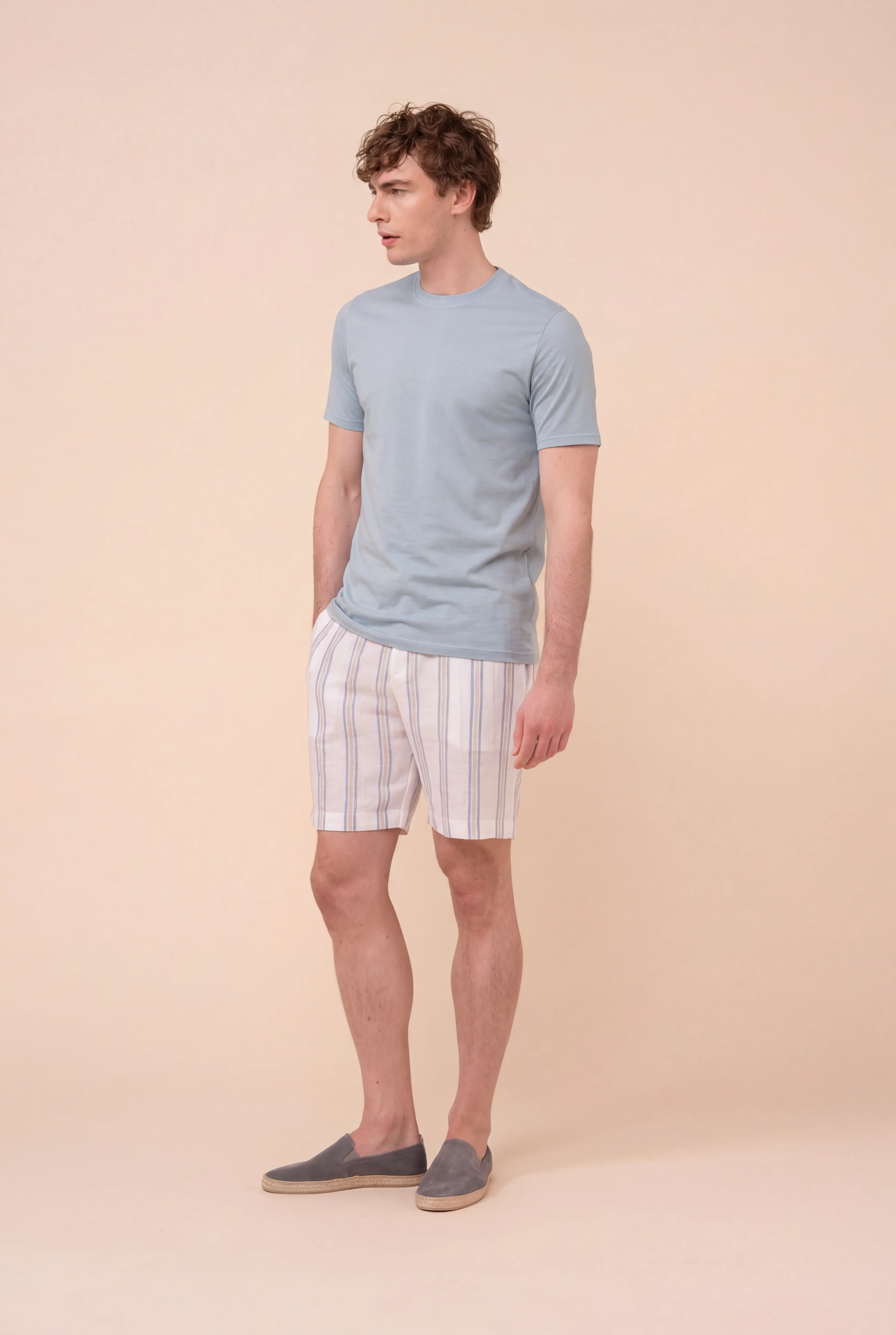 Alfa Miami Linen Striped Shorts