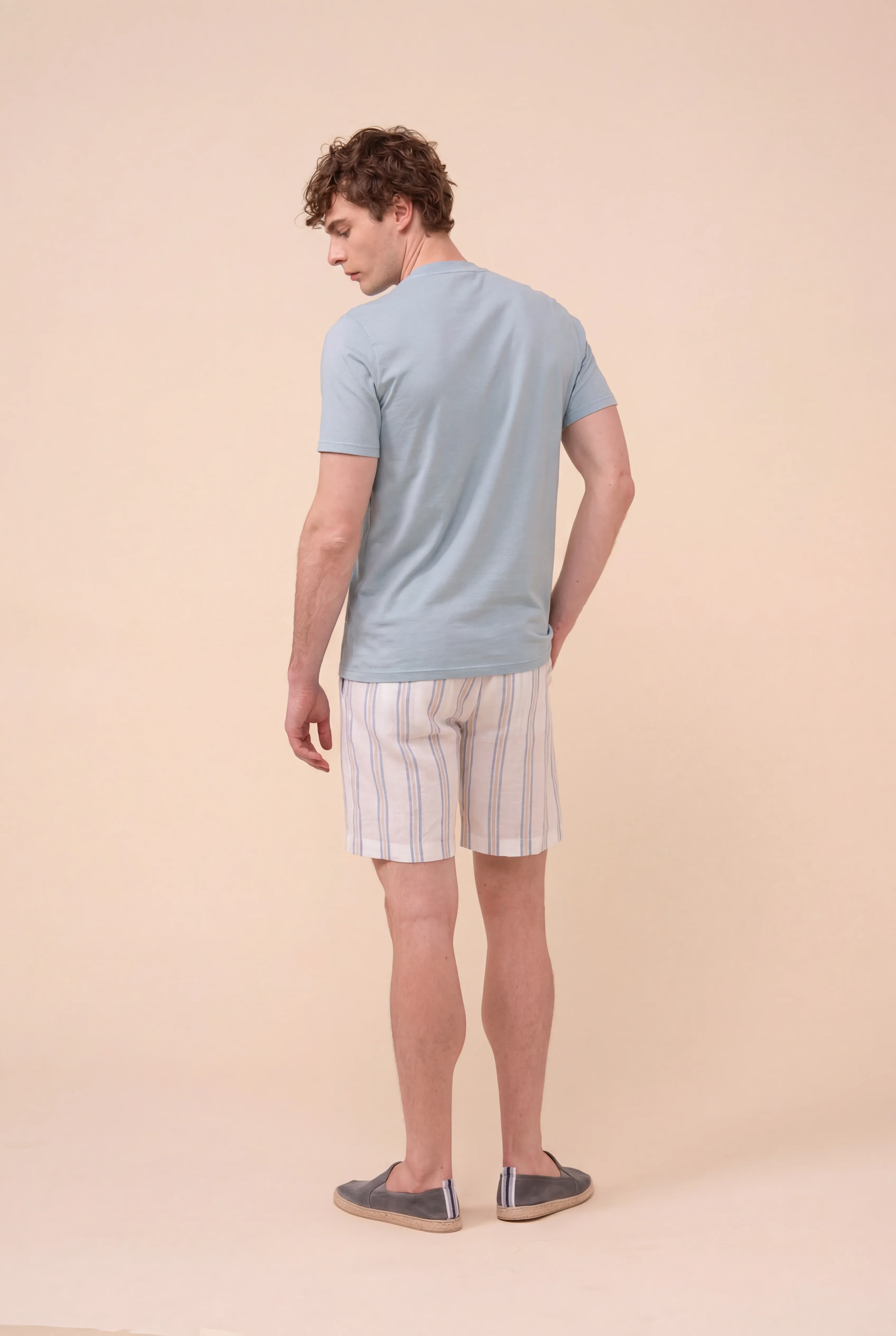 Alfa Miami Linen Striped Shorts - Image 2