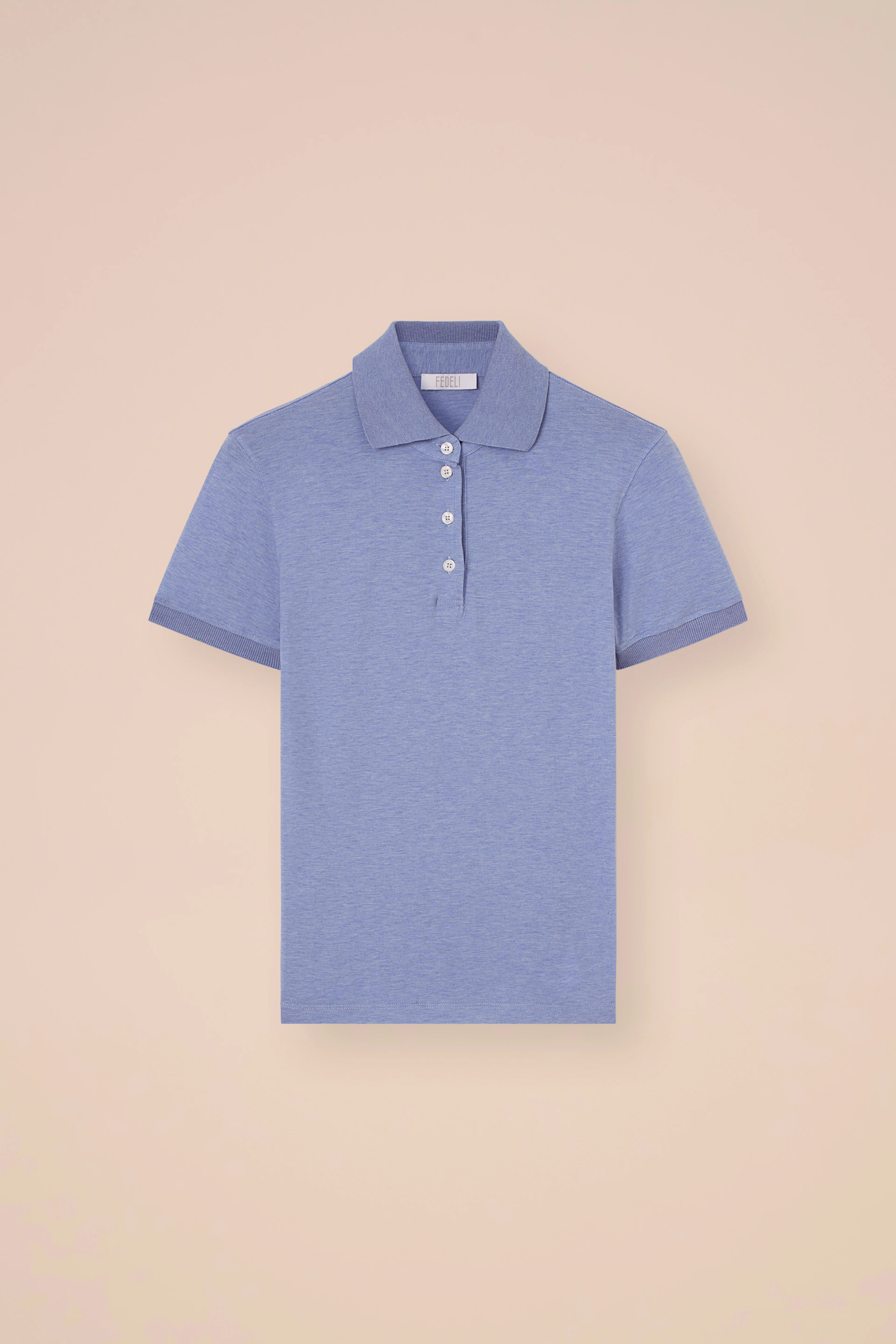 Bellini Cotton Jersey Mélange Polo - Image 6