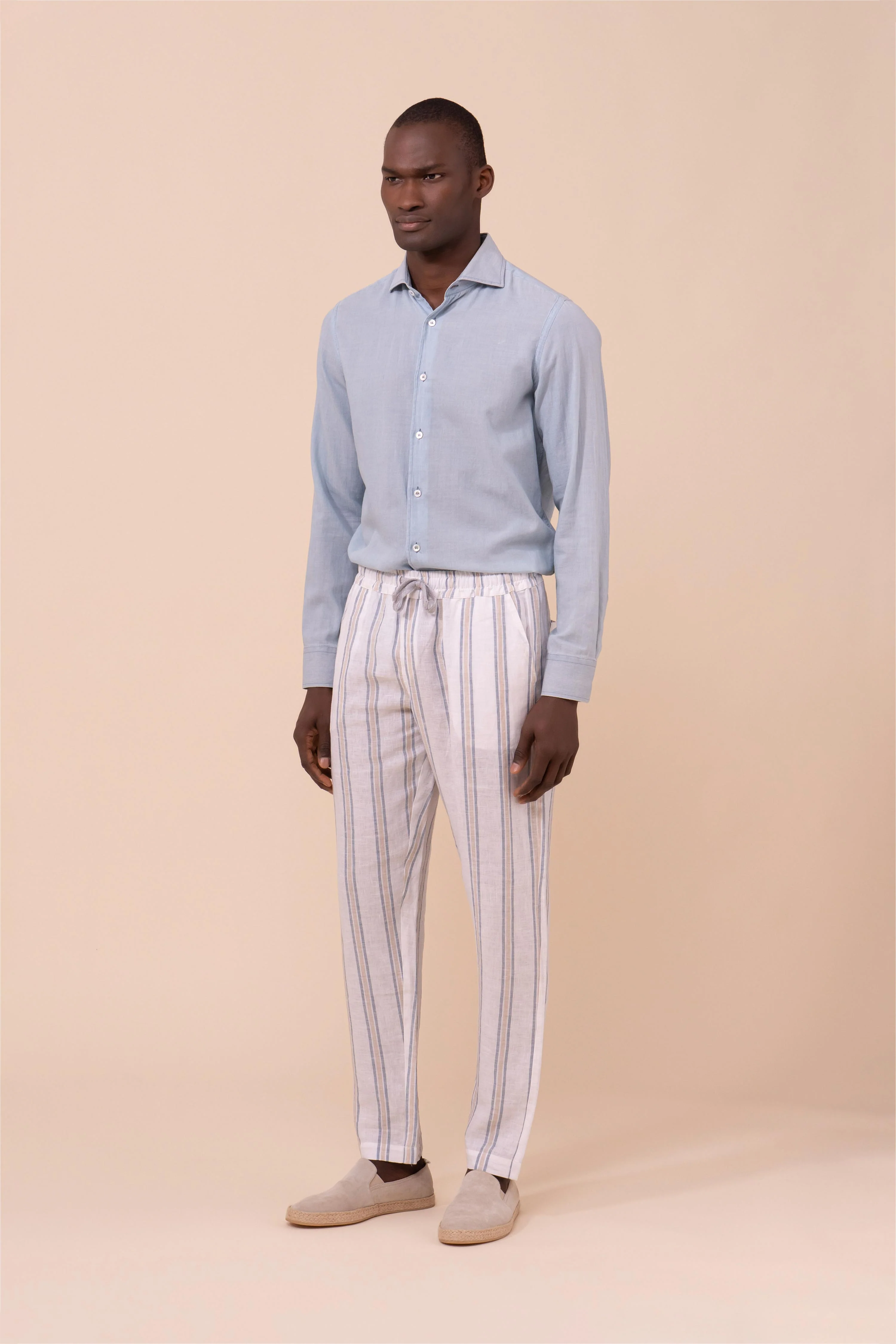 Bonifacio Linen Miami Striped Pants