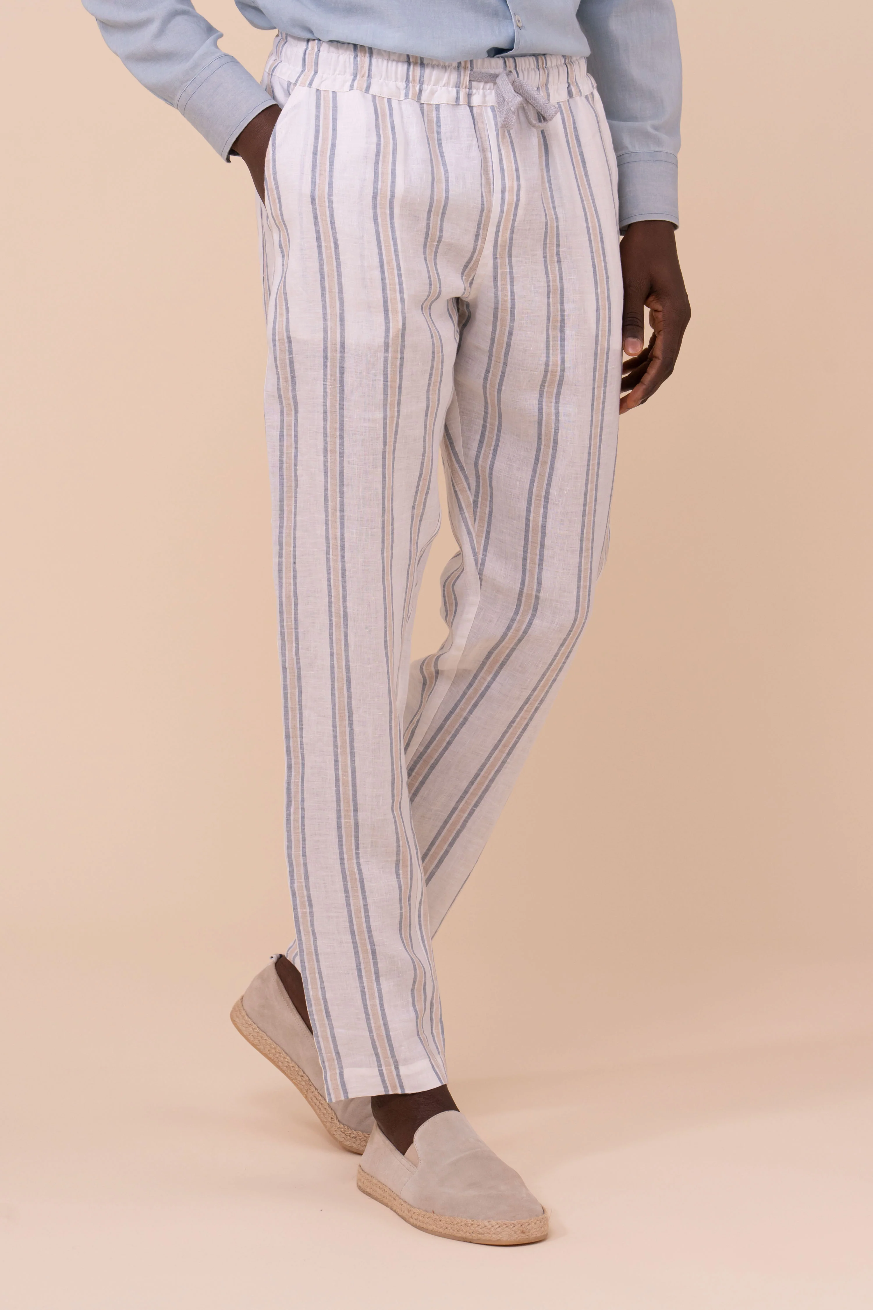 Bonifacio Linen Miami Striped Pants - Image 2
