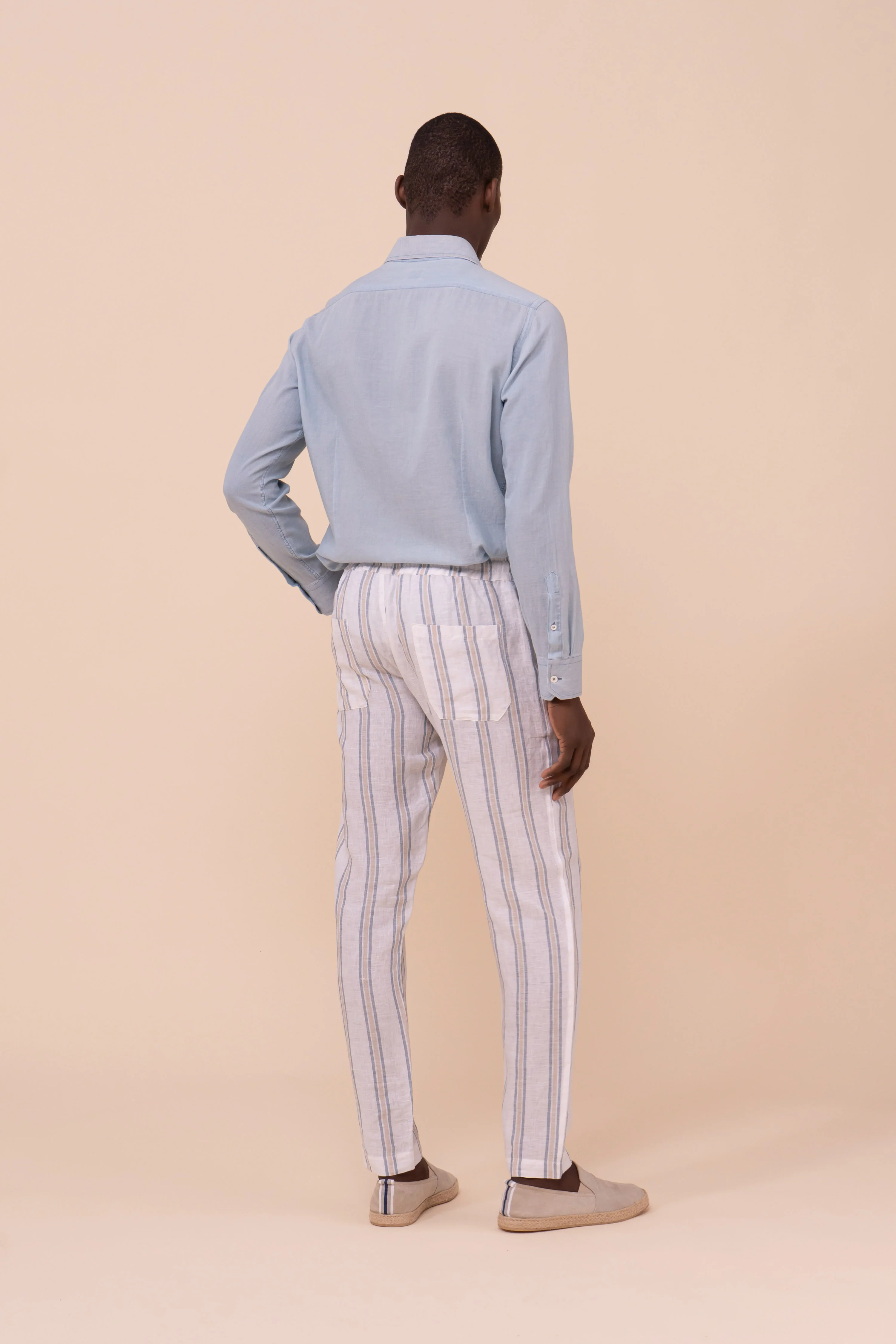 Bonifacio Linen Miami Striped Pants - Image 4
