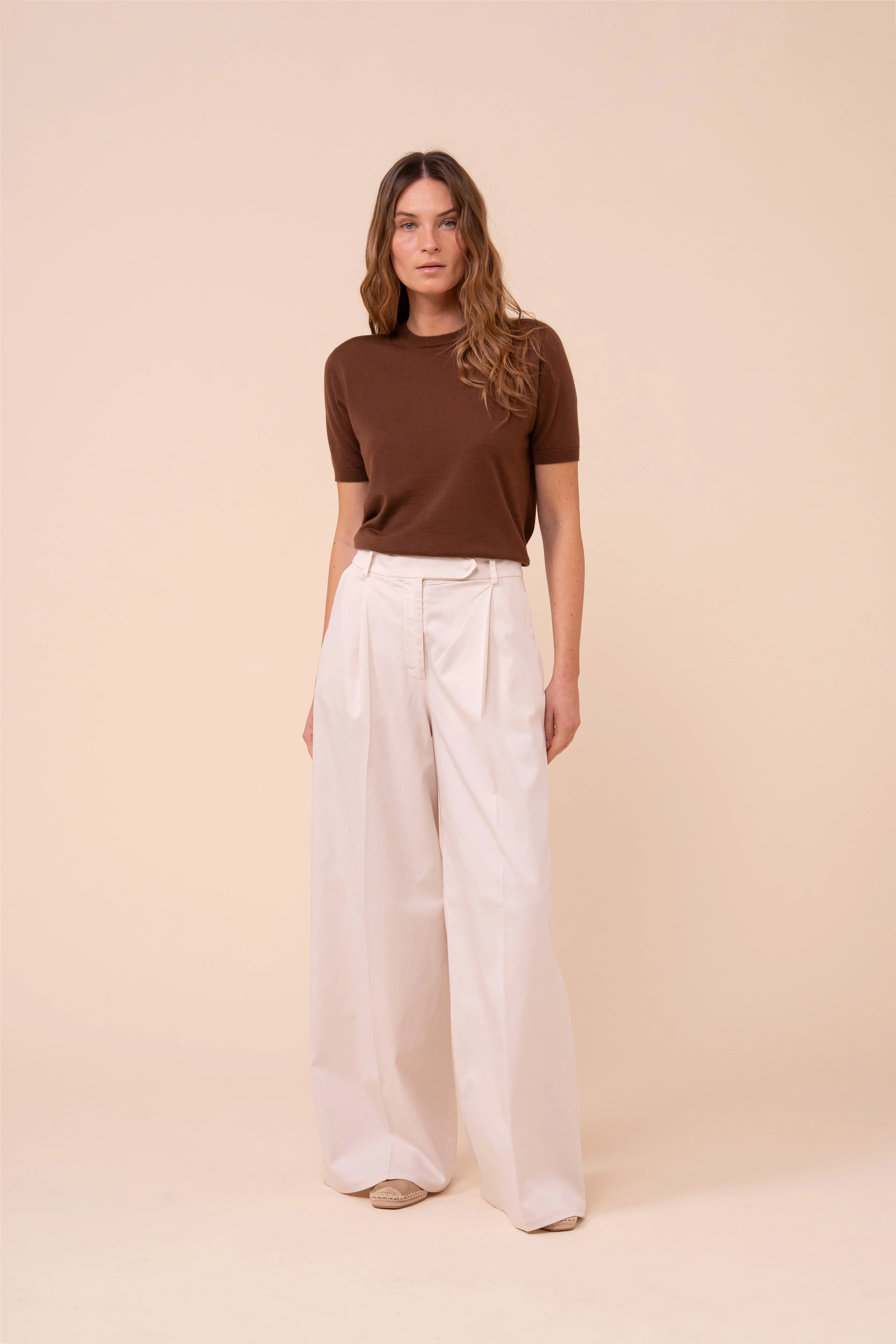 Carlo Cotton and Lyocell Wide-Leg Pants