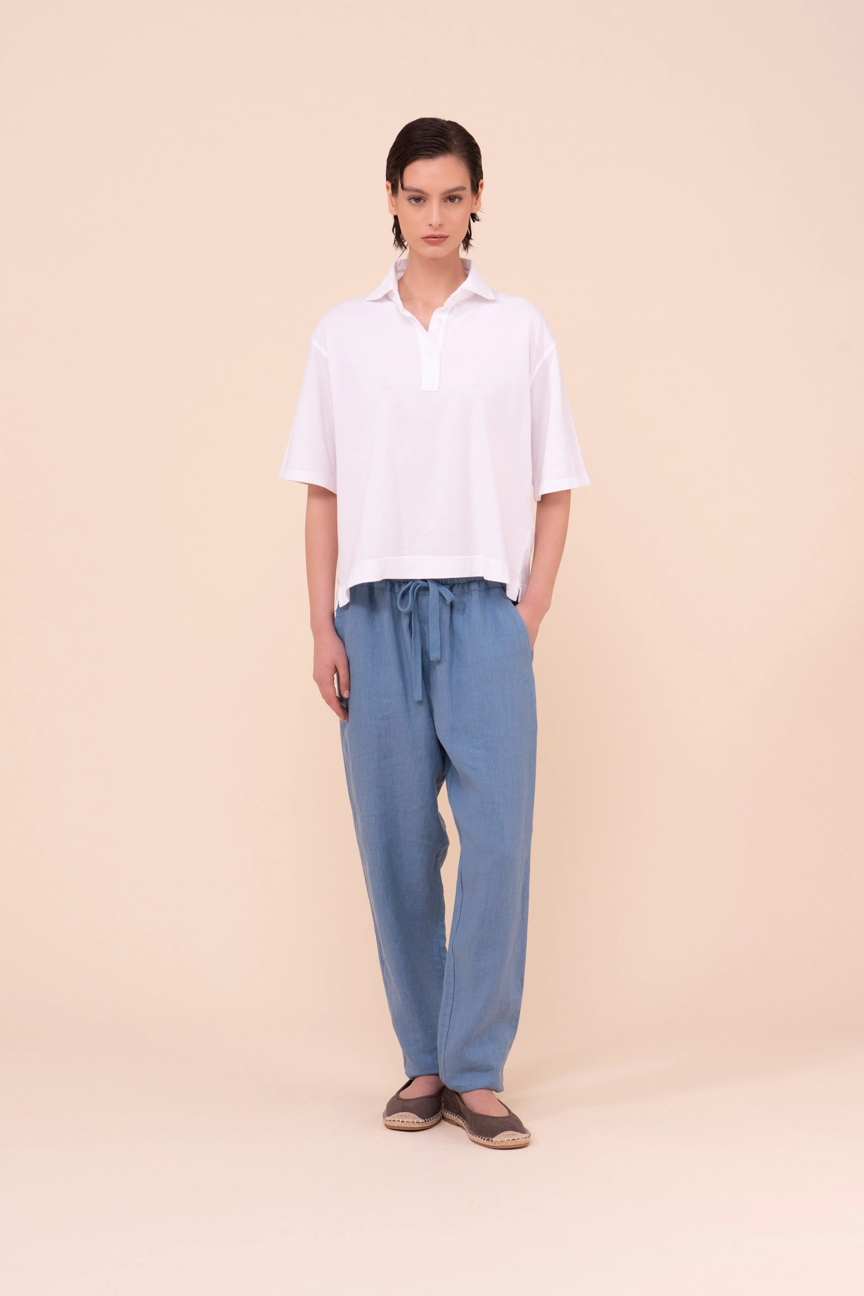 Circe Cotton Piquet  Boxy Polo - Image 2