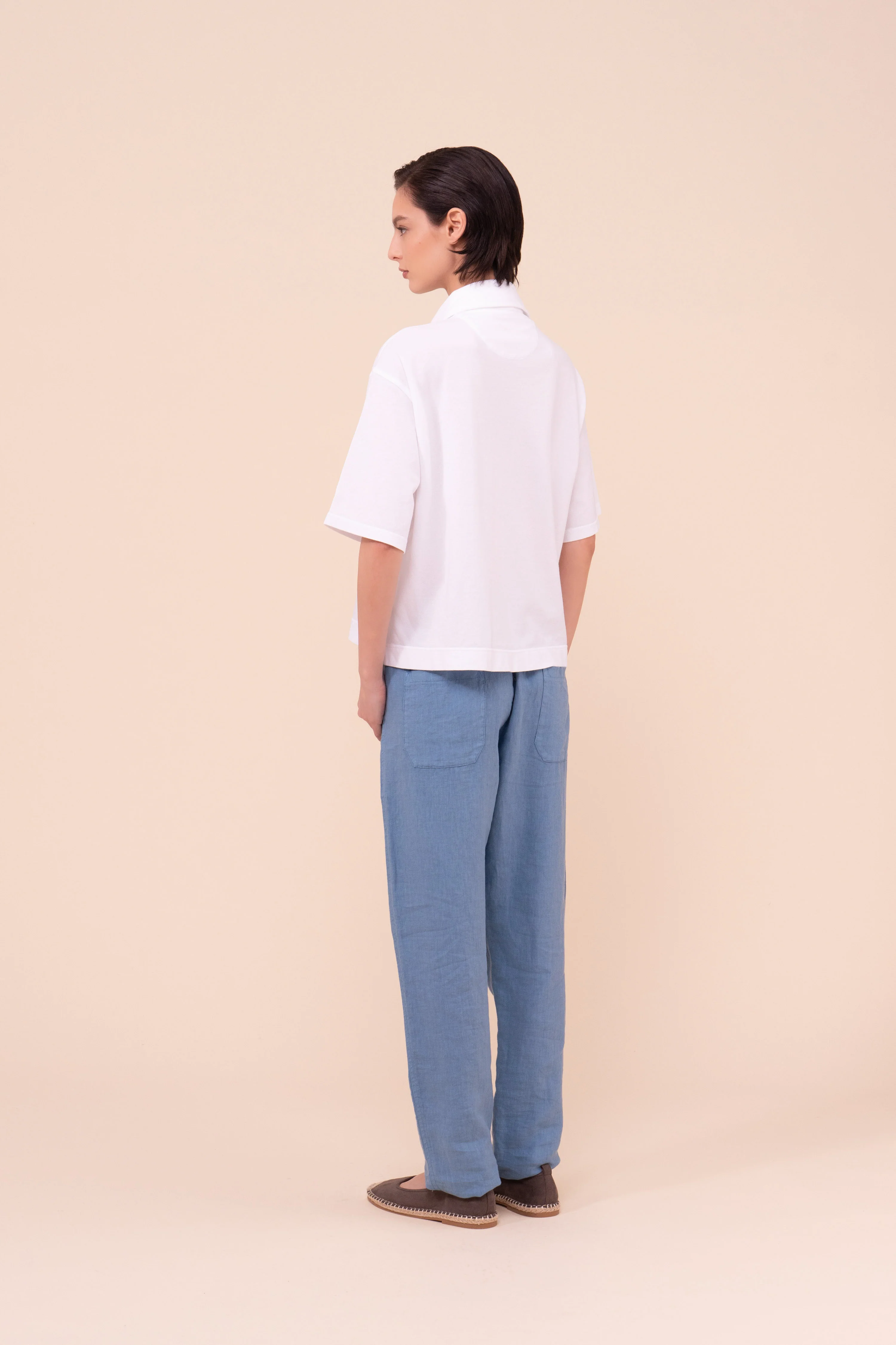 Circe Cotton Piquet  Boxy Polo - Image 3