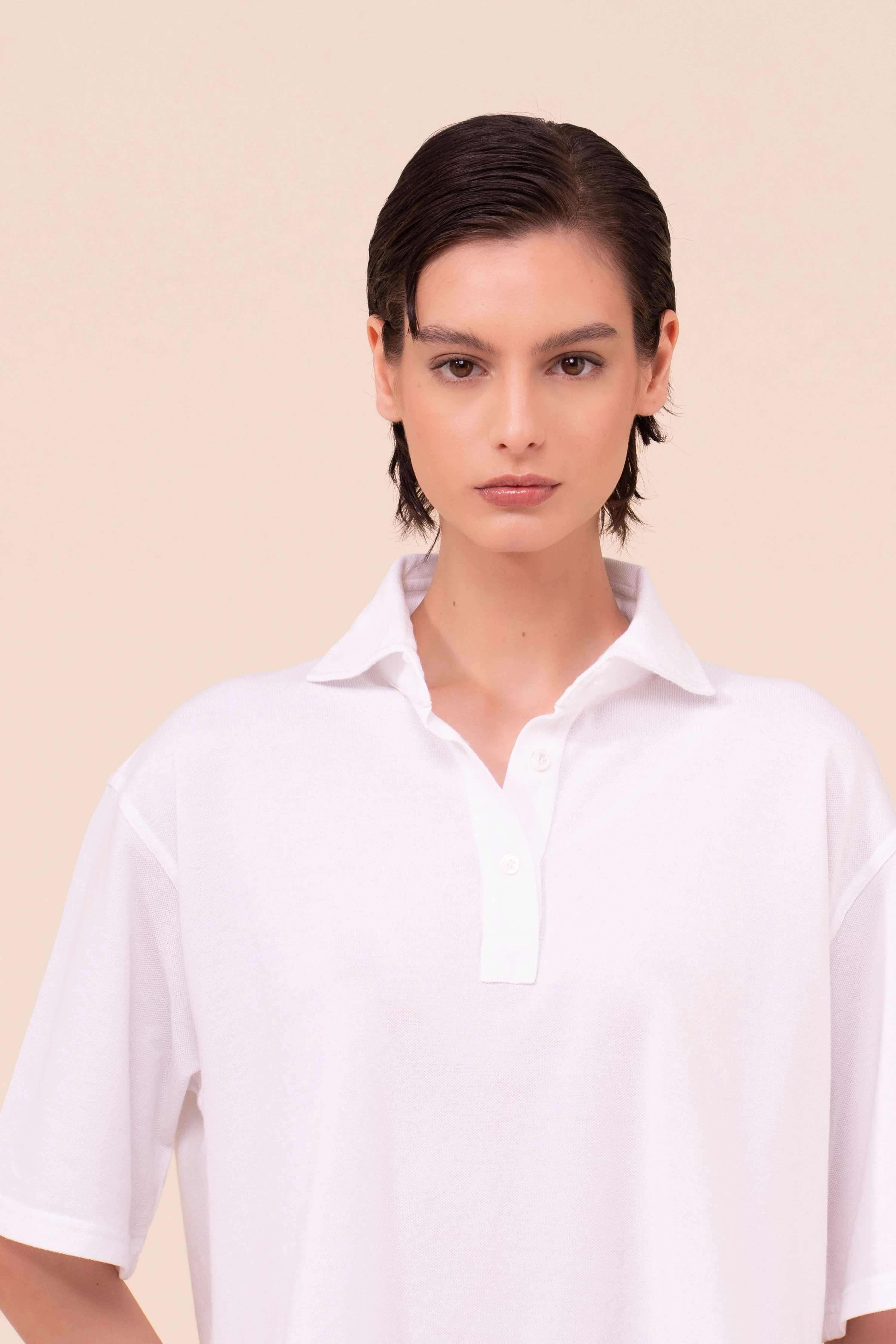 Circe Cotton Piquet  Boxy Polo - Image 4