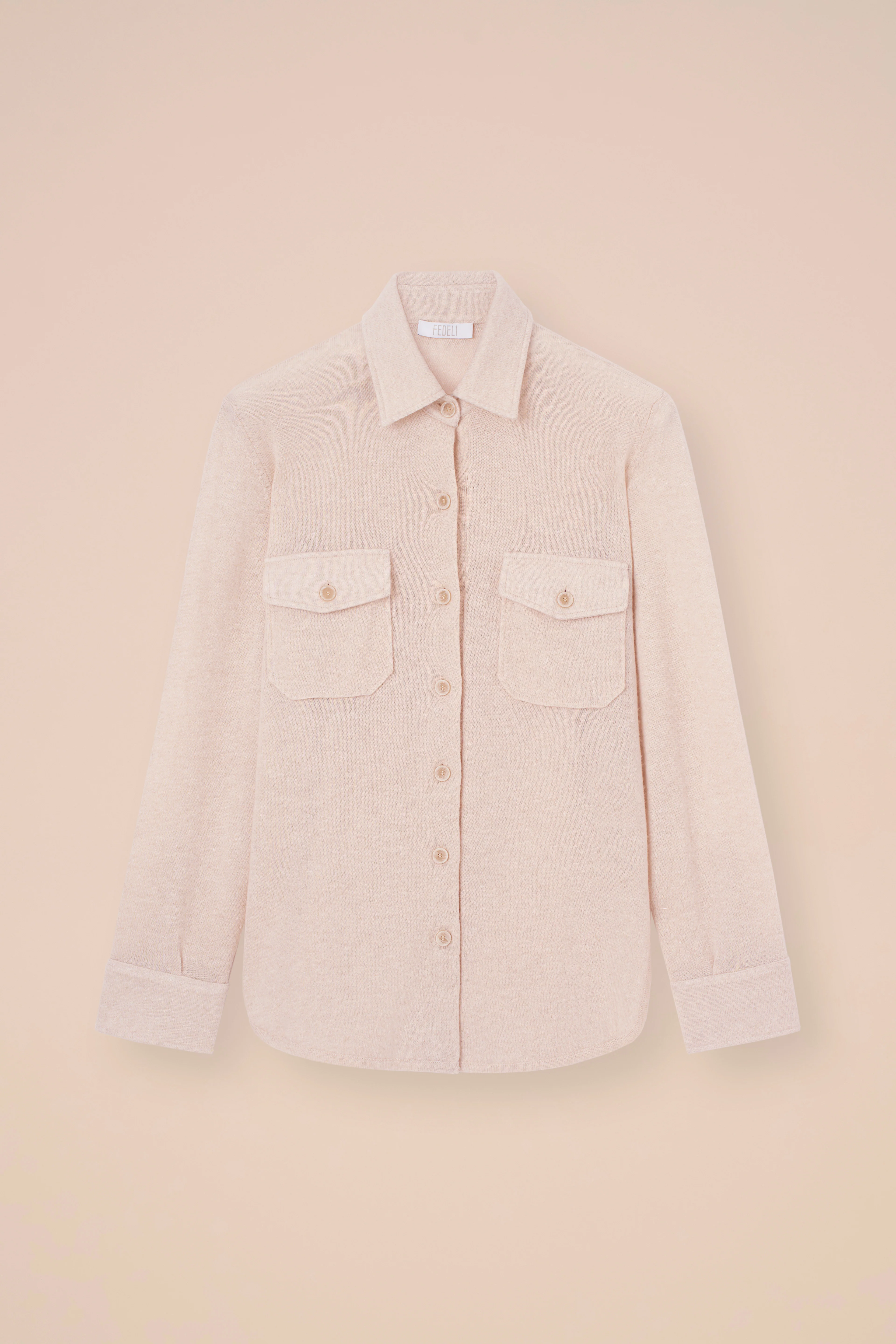 Corviglia Marble Cashmere and Linen Overshirt - Image 5