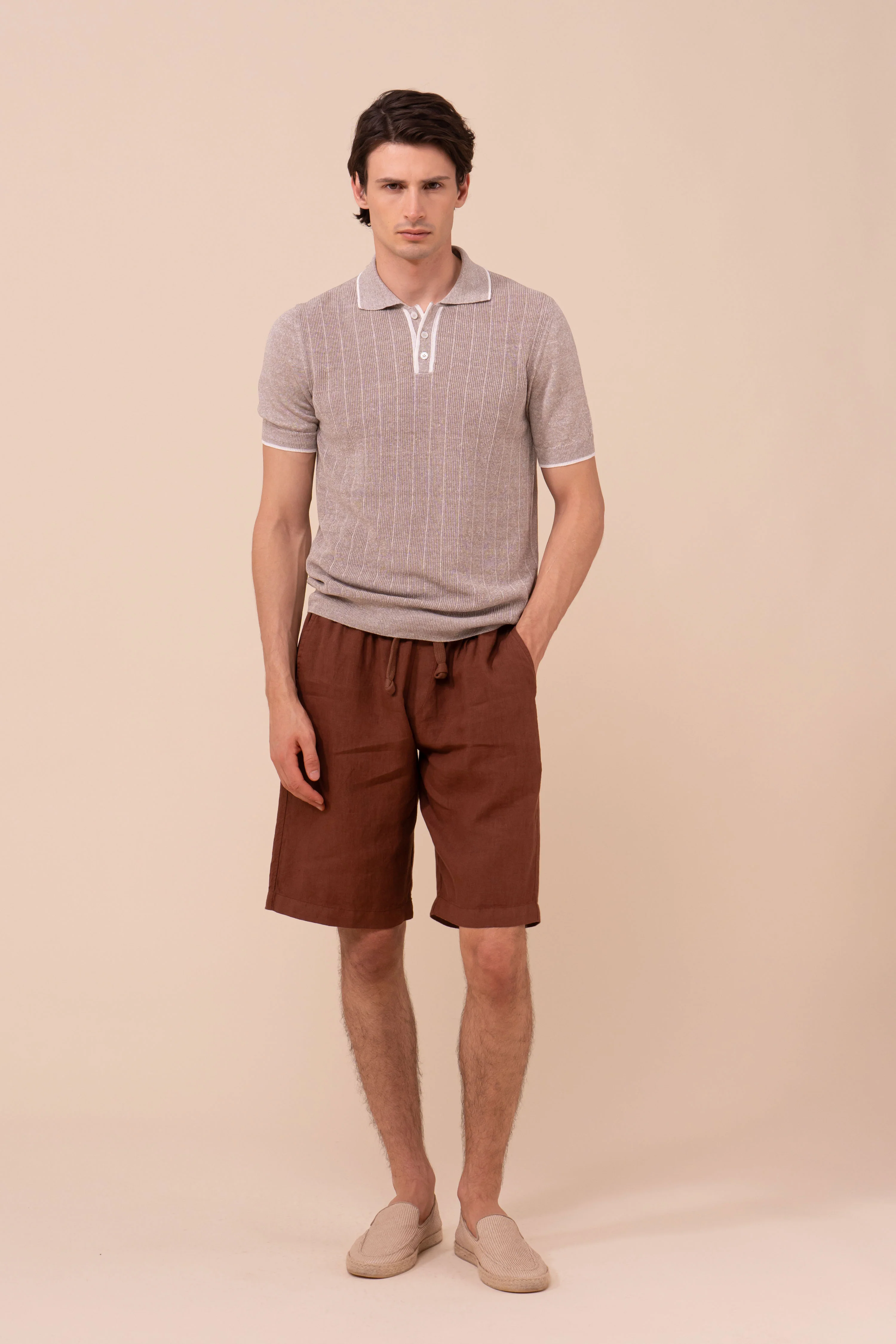 Dodo Cotton and Linen Ribbed Polo - Image 2
