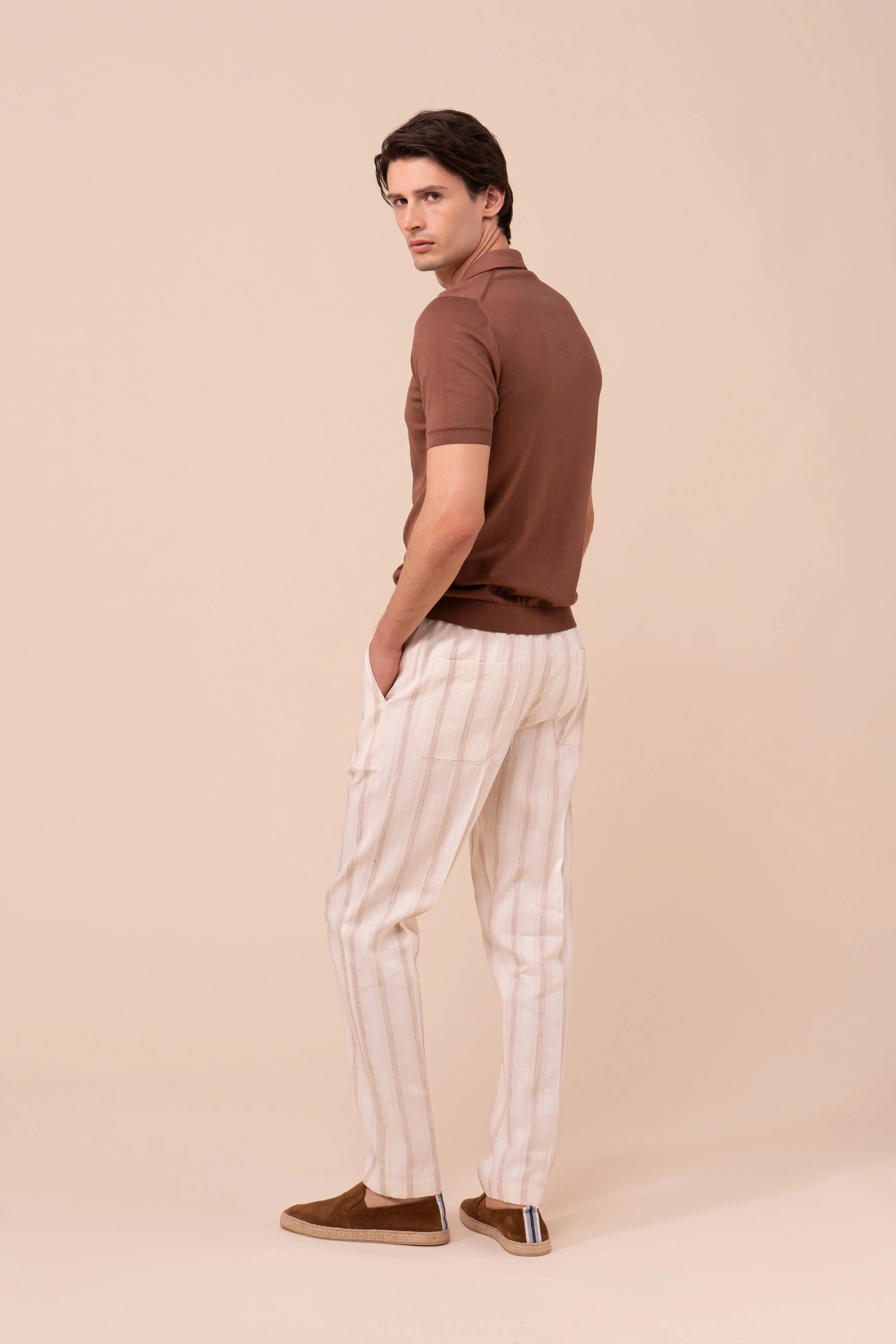 Fuji Giza Organic Cotton V-Neck Knit Polo - Image 3