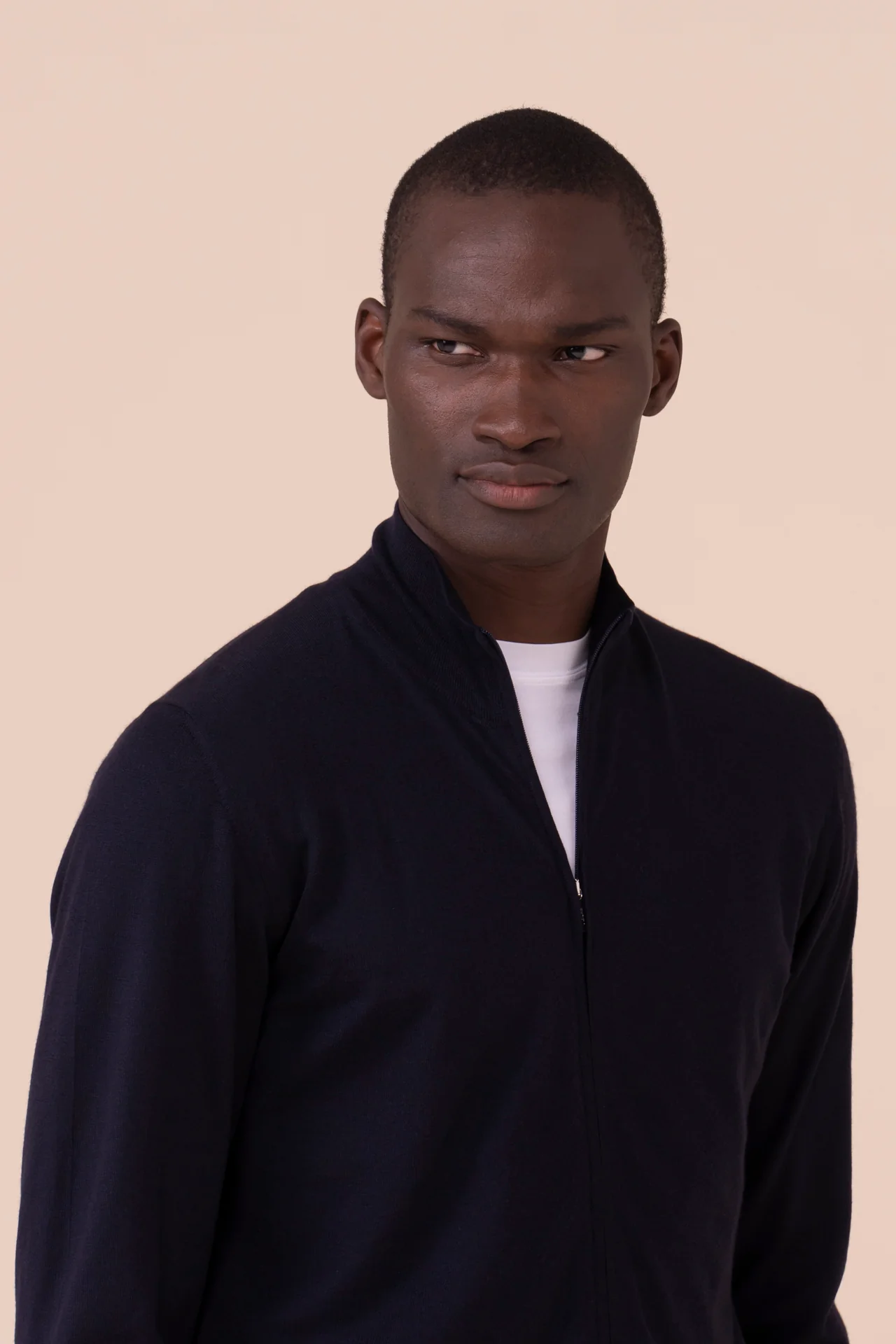 Favonio Superfine Wool Full-zip Sweater in iconic colors - Image 4