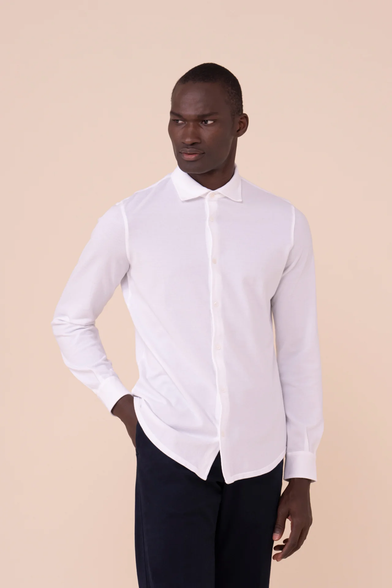 Steve Piquet Cotton Long Sleeve Shirt in iconic colors