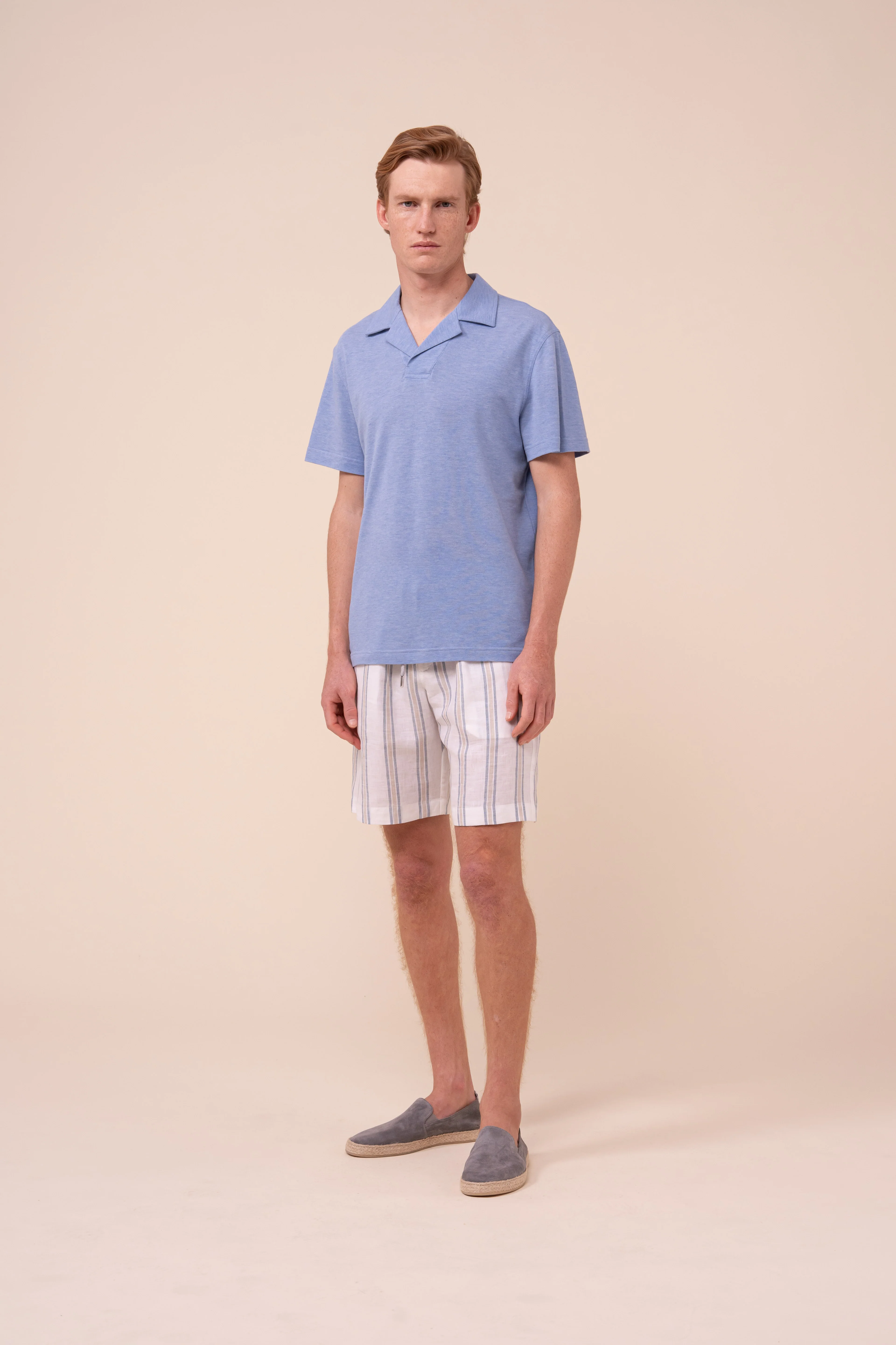 Jolly Superlight Linen and Cotton Piquet Polo Shirt - Image 2