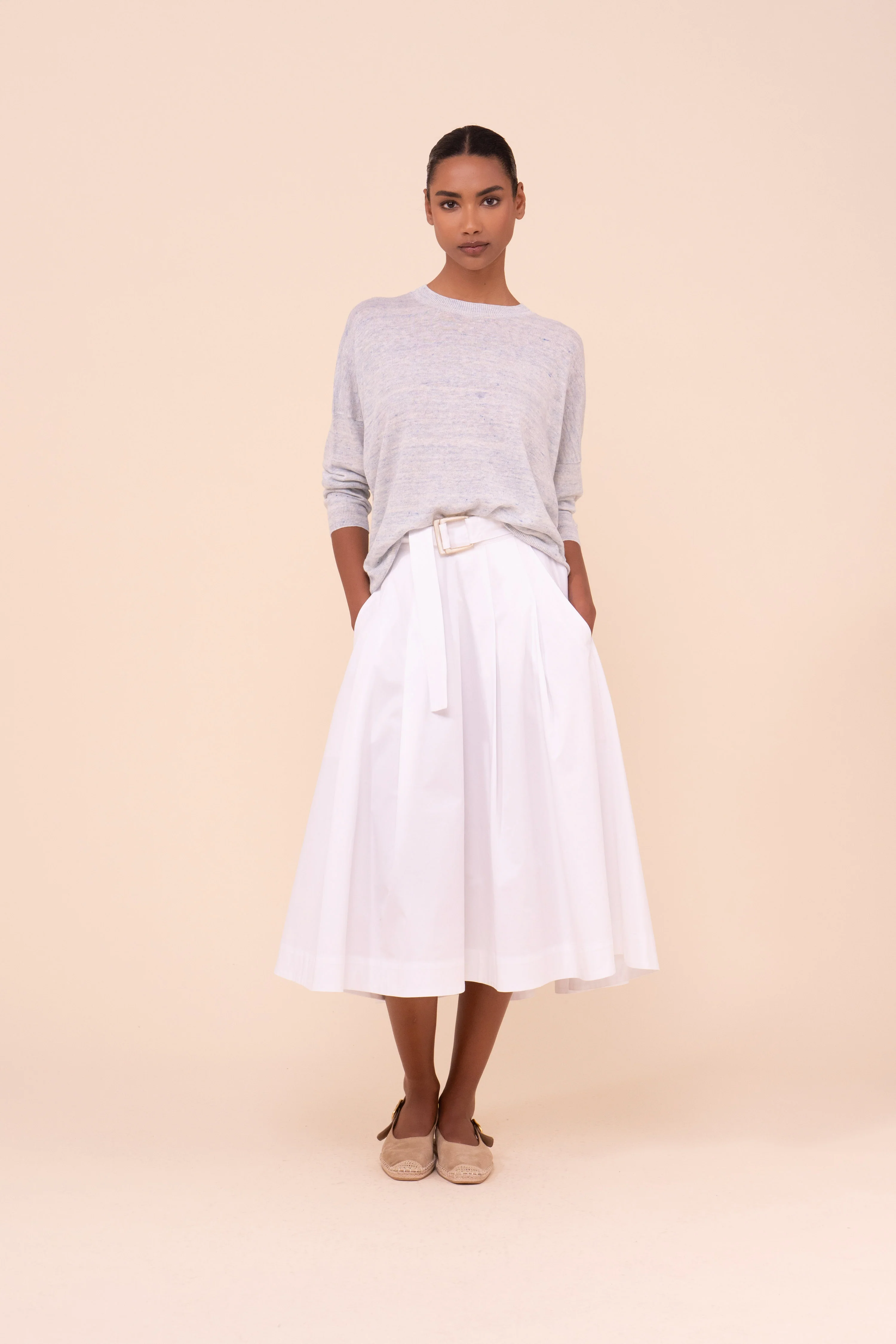 Lindsay Cairo Linen and Cotton Crewneck - Image 2