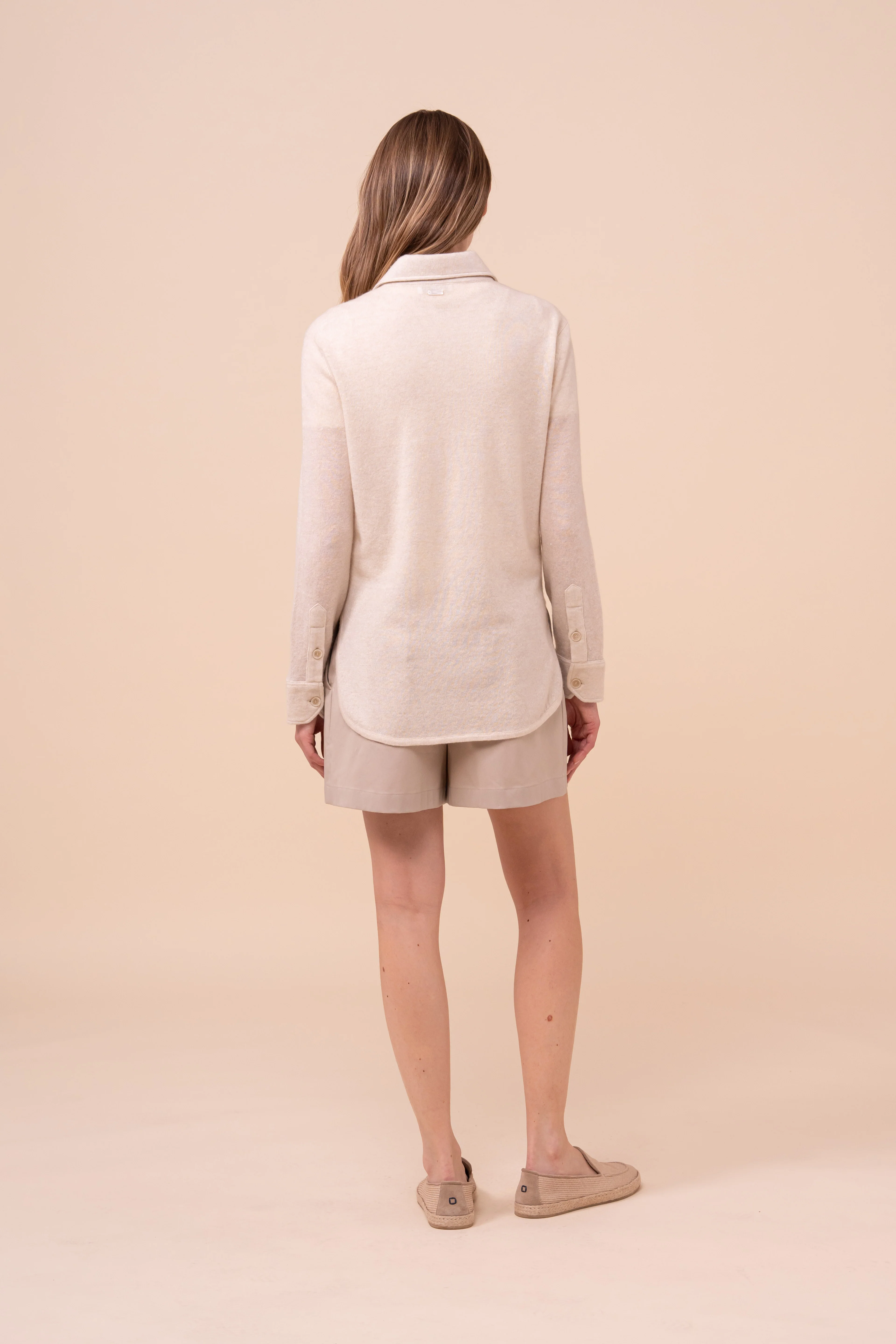 Corviglia Marble Cashmere and Linen Overshirt - Image 3