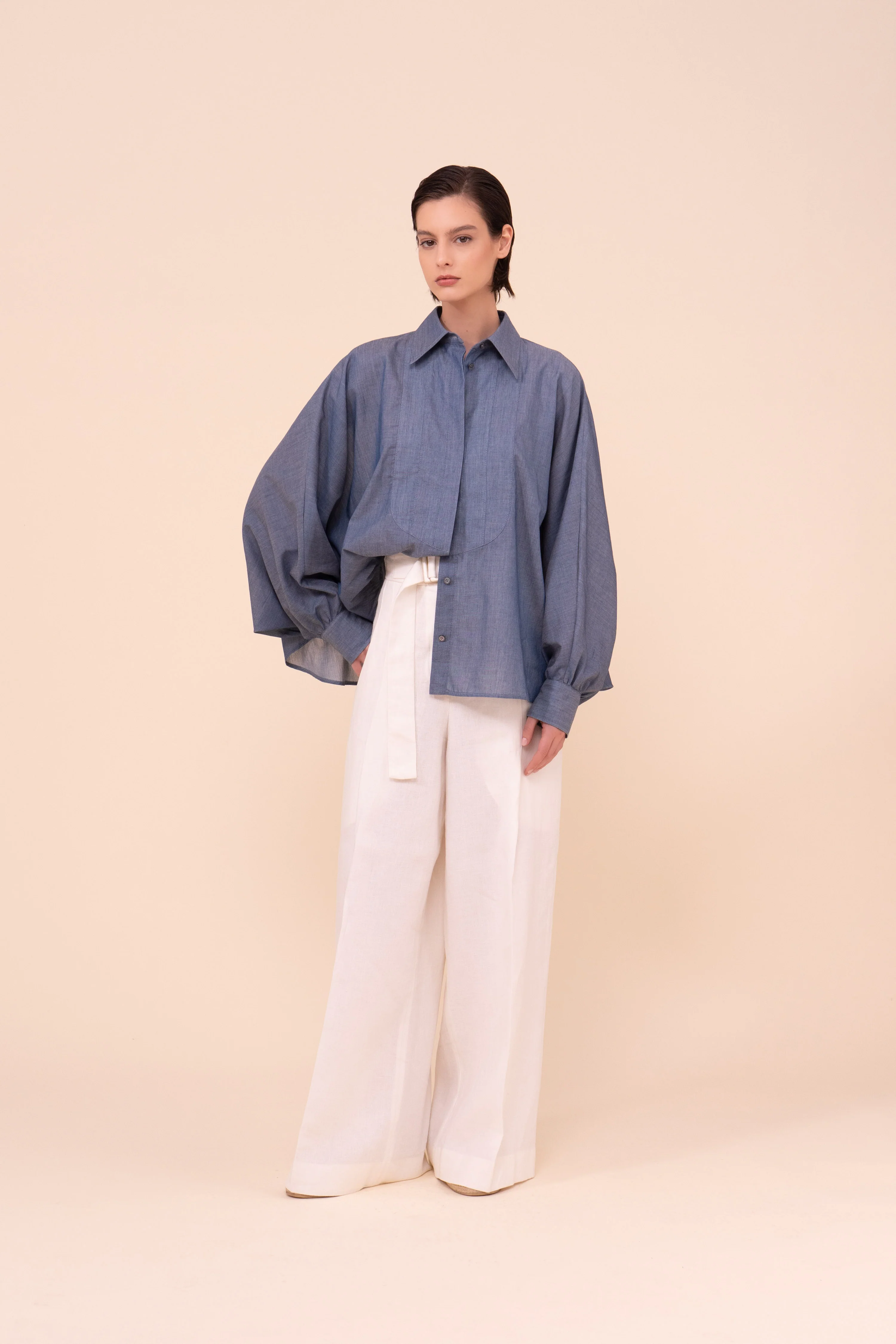 Serra Denim Light Cape Shirt - Image 2