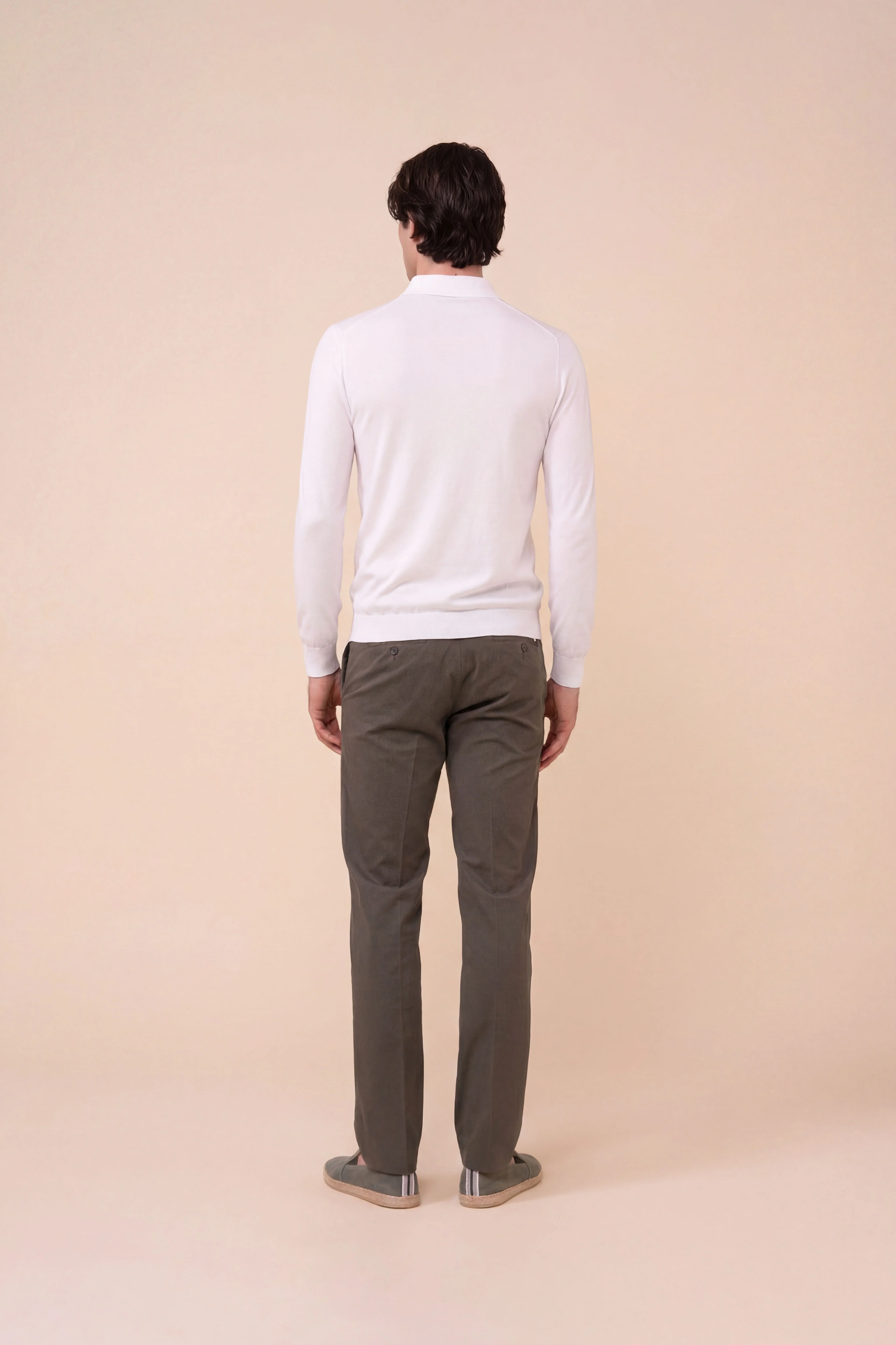 Sportman Giza Organic Cotton Long Sleeve Knit Polo - Image 3