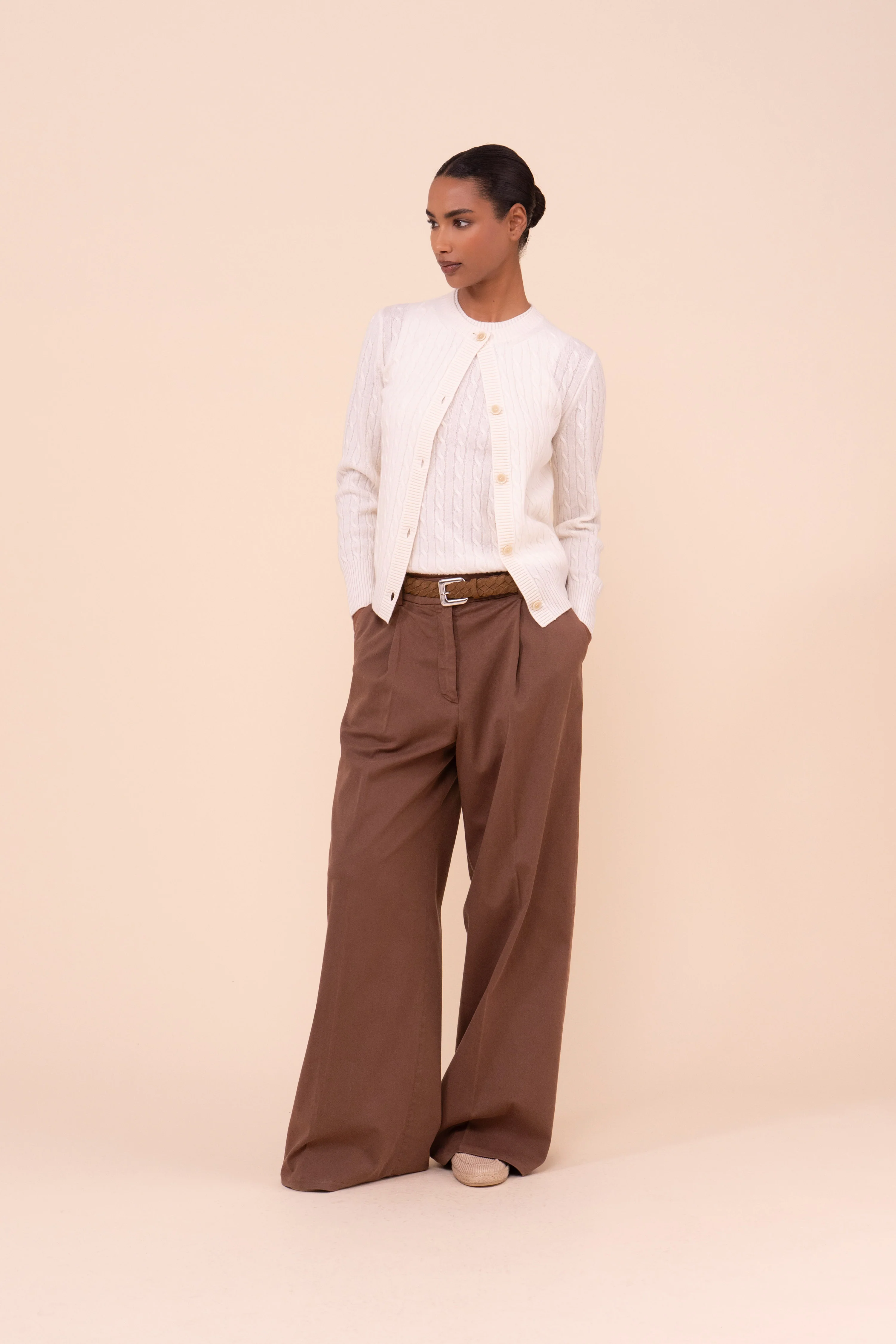 Alma Persia Cashmere Cable Cardigan - Image 2