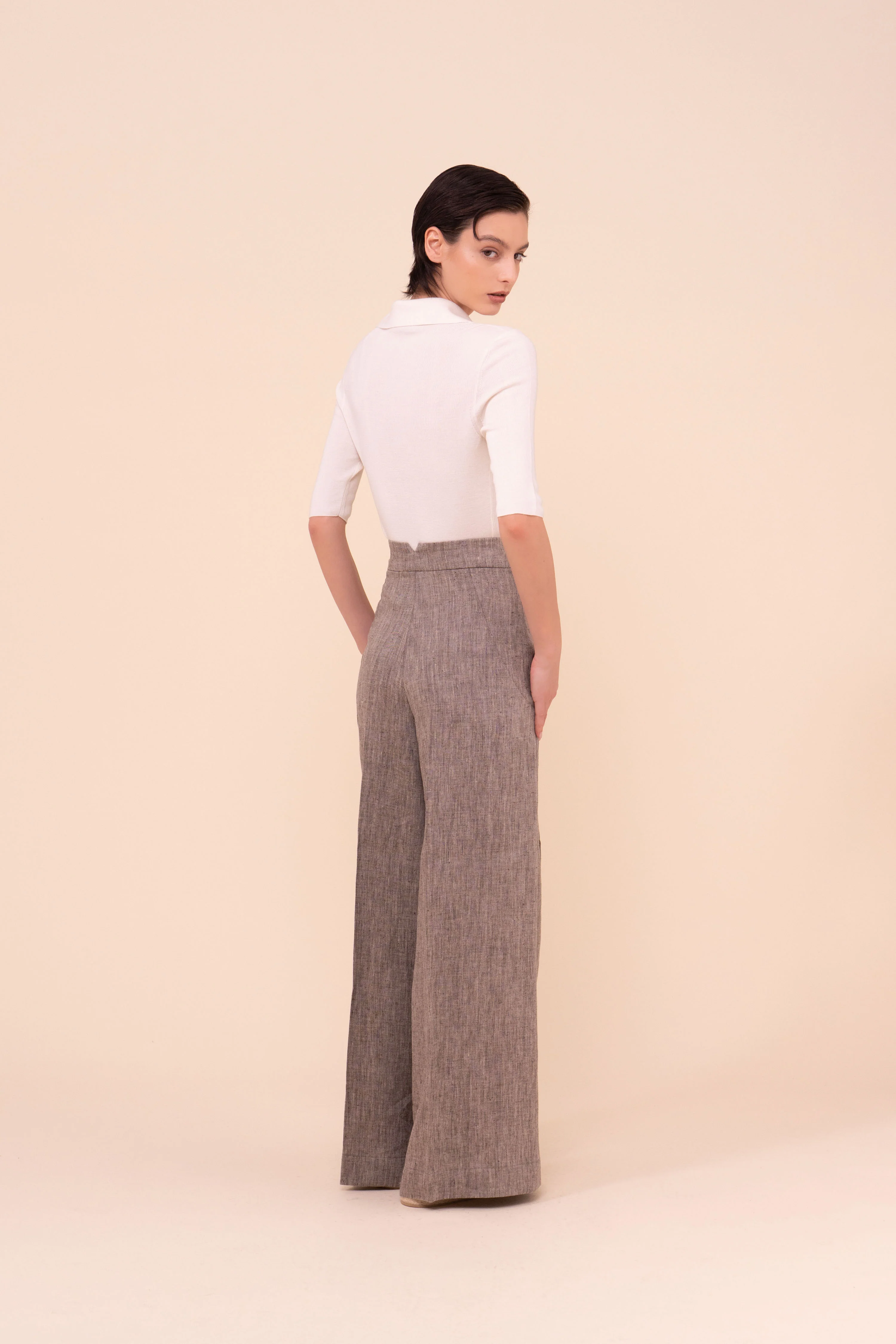 Luca Wide-Leg Linen Pants - Image 3