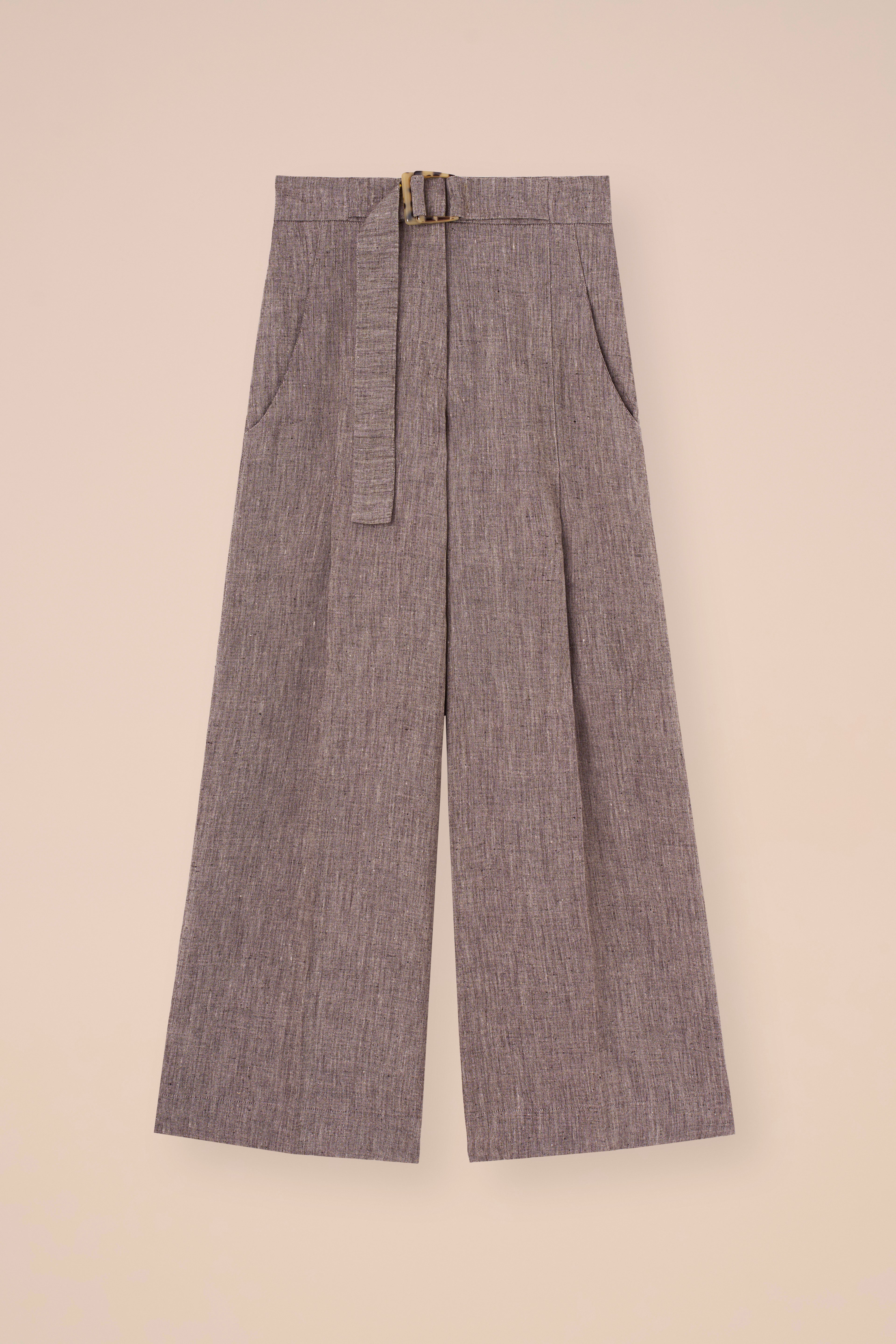 Luca Wide-Leg Linen Pants - Image 5