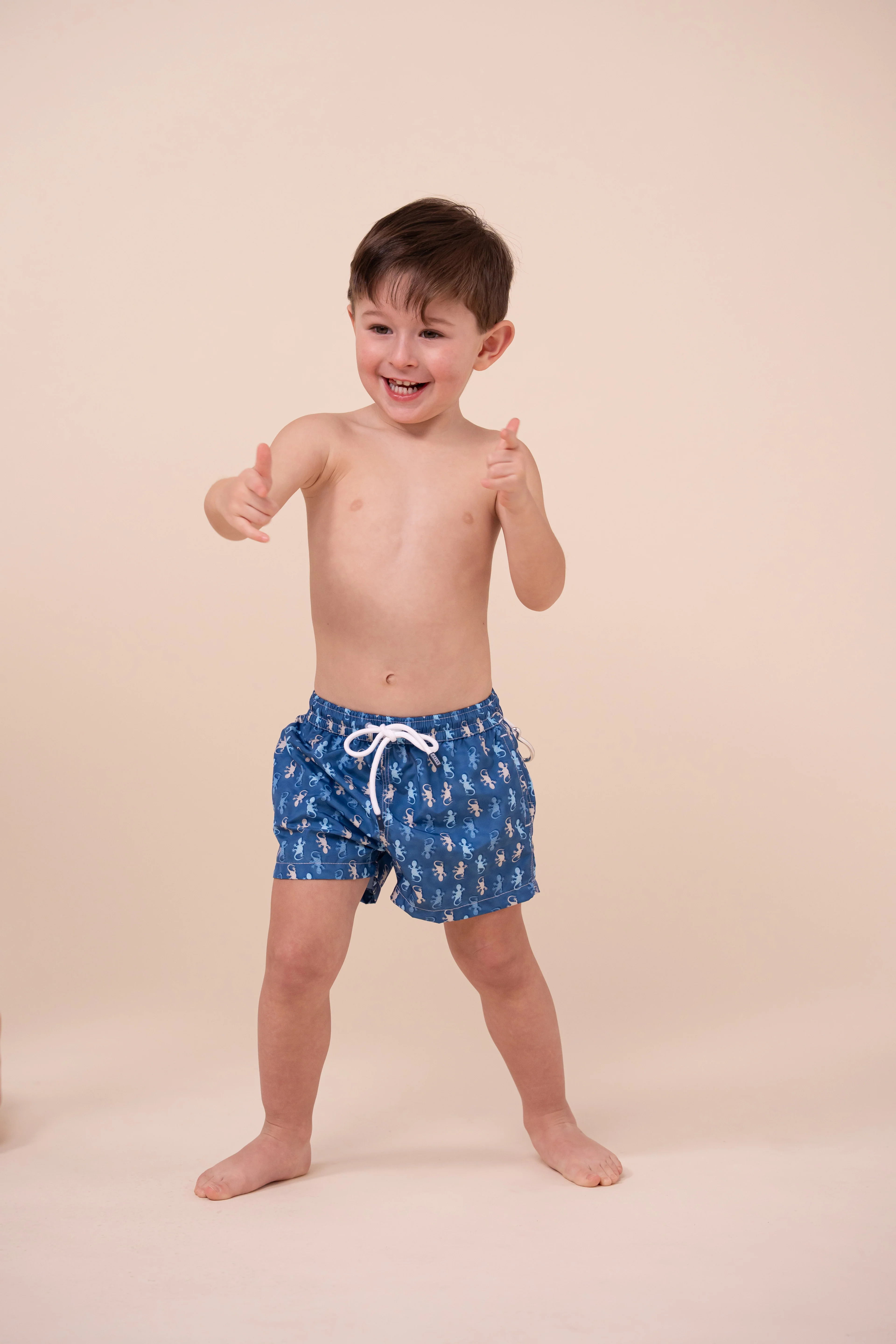 Madeira Kid Swim Trunks - 10-12 years - Gecko Pattern