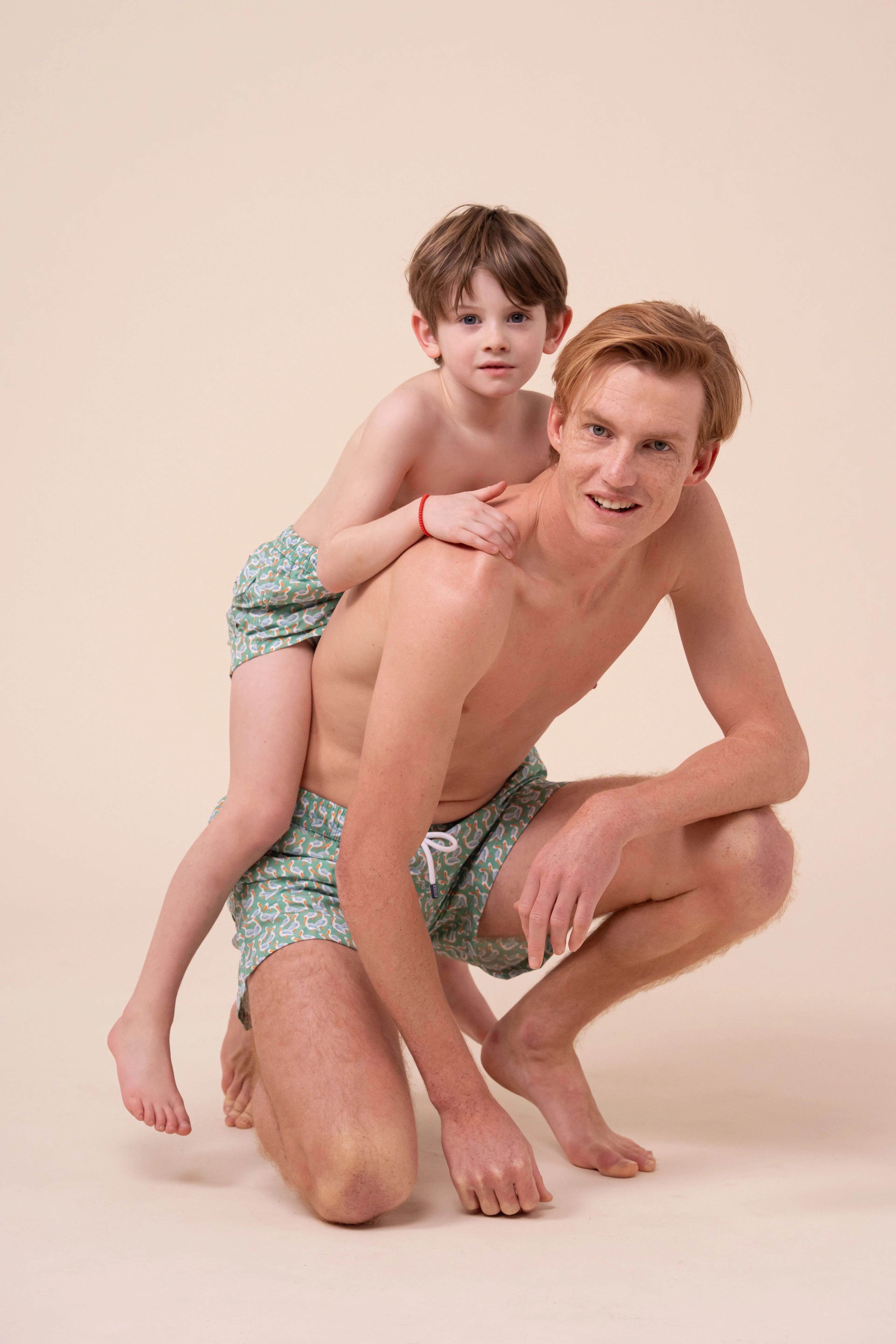 Madeira Kid Swim Trunks - 10-12 years - Pelican Pattern