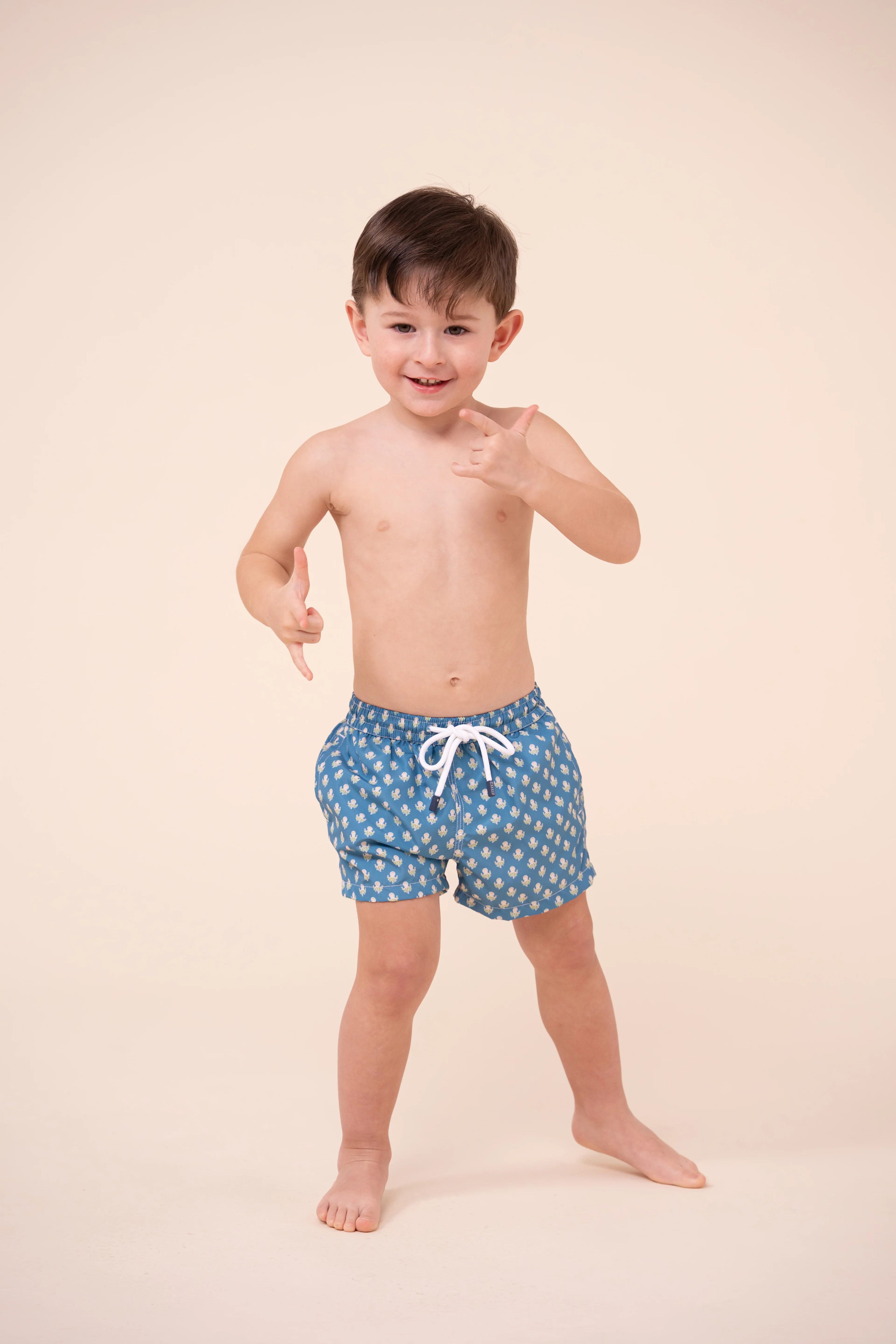 Madeira Kid Swim Trunks - 2-4 years - Octopus Pattern - Image 2