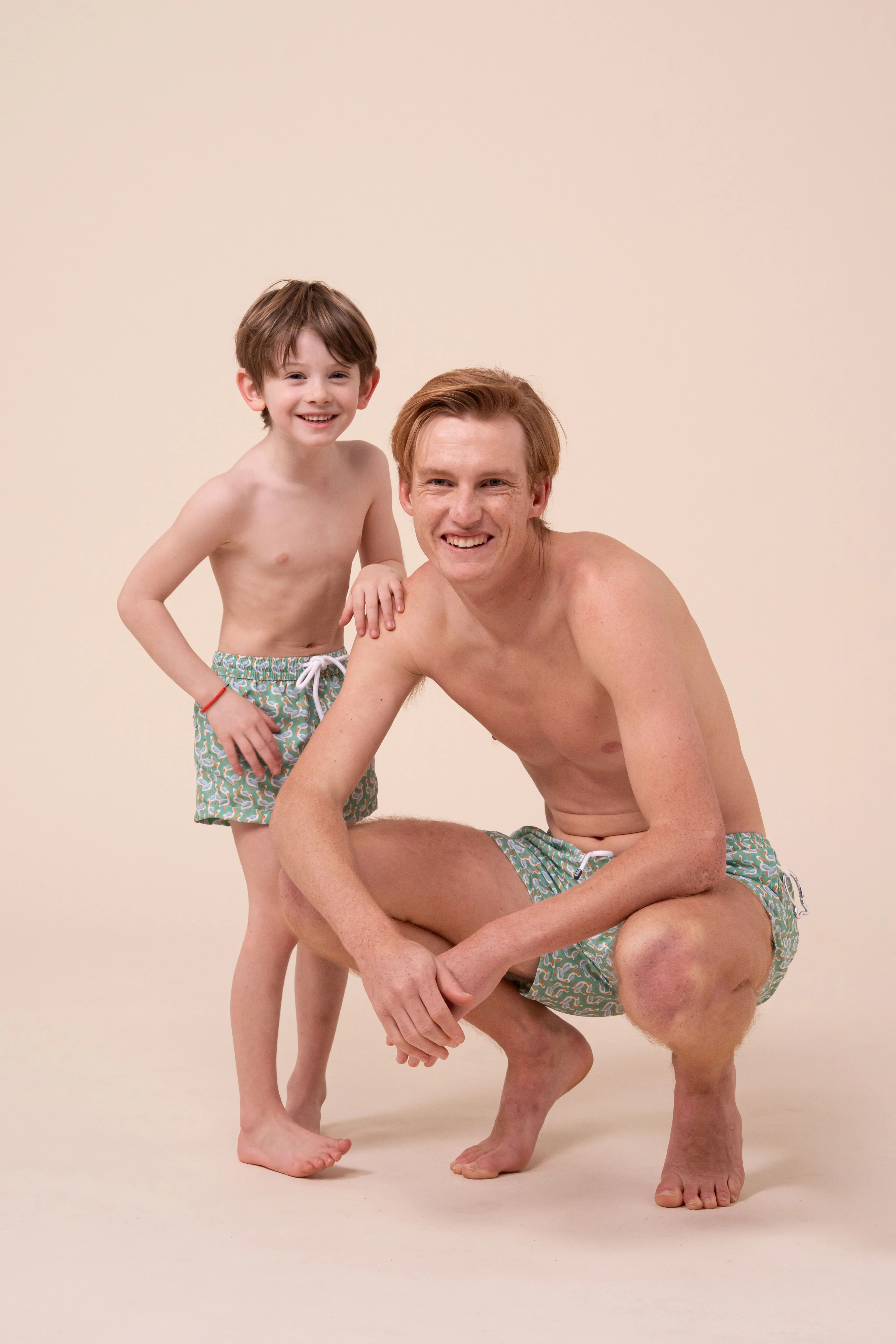 Madeira Kid Swim Trunks - 6-8 years - Pelican Pattern - Image 2