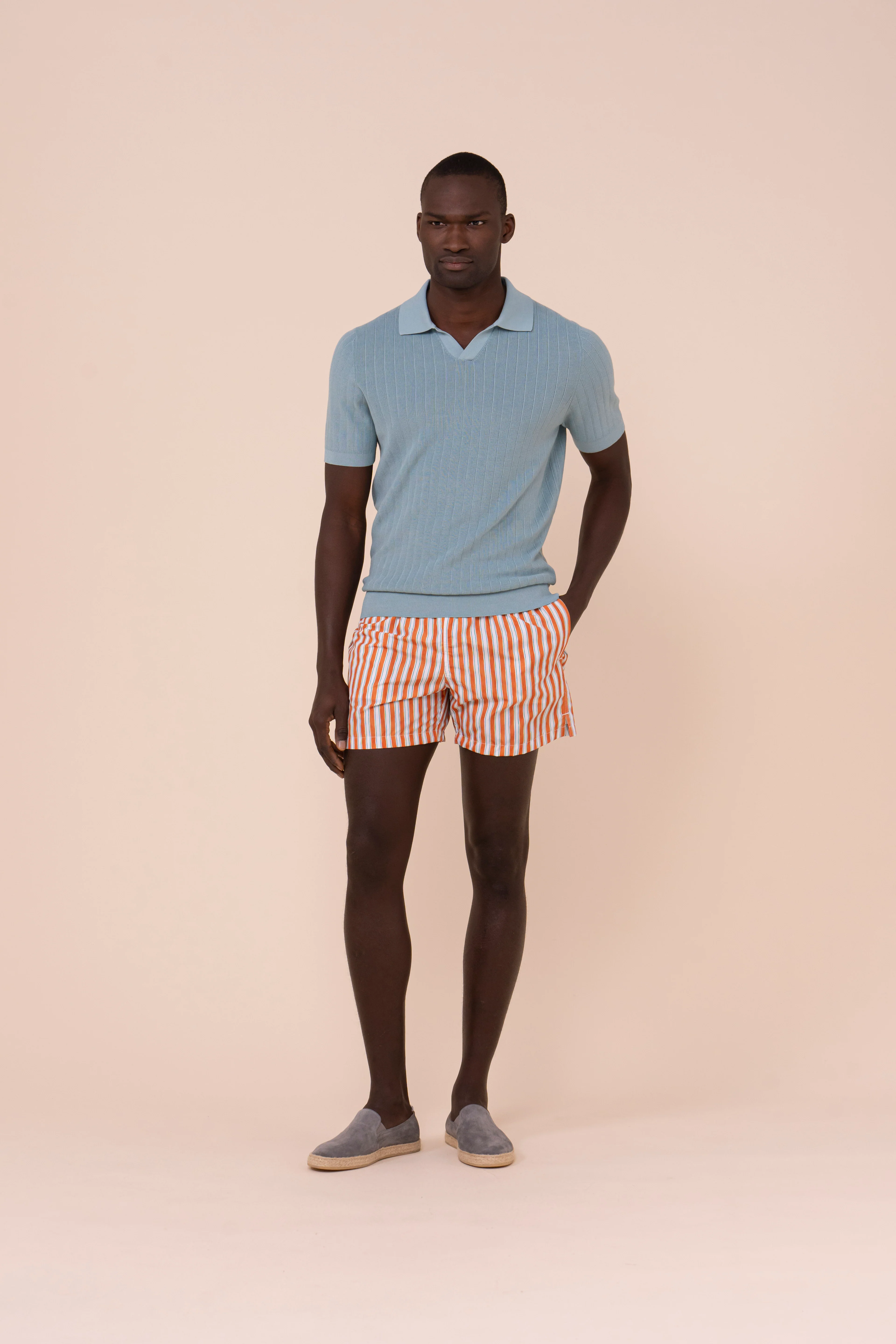 Madeira - The Sustainable Swim Trunks - Riviera Stripe Pattern