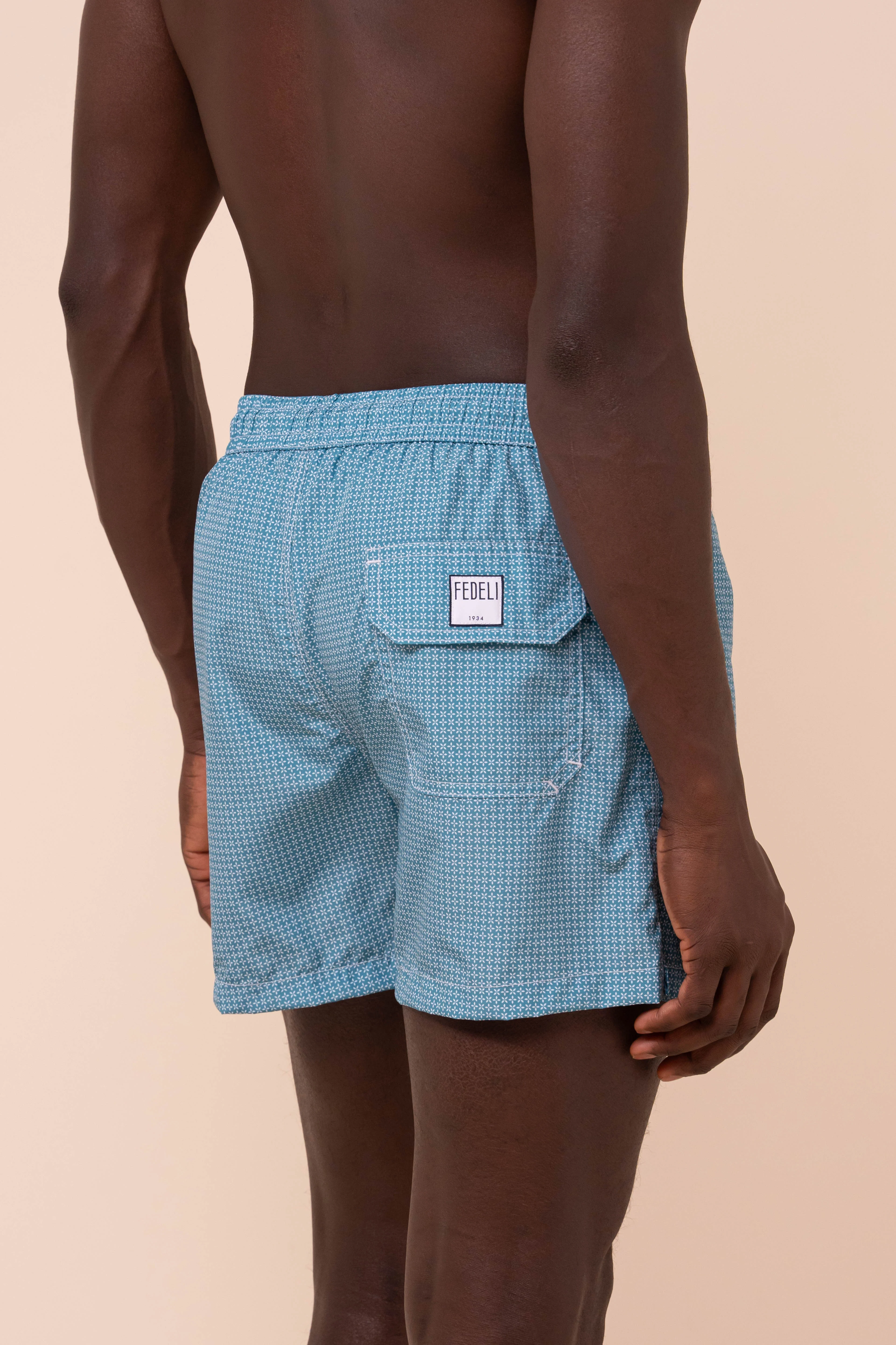 Madeira - The Sustainable Swim Trunks - Geometric Flowers Pattern - Image 4