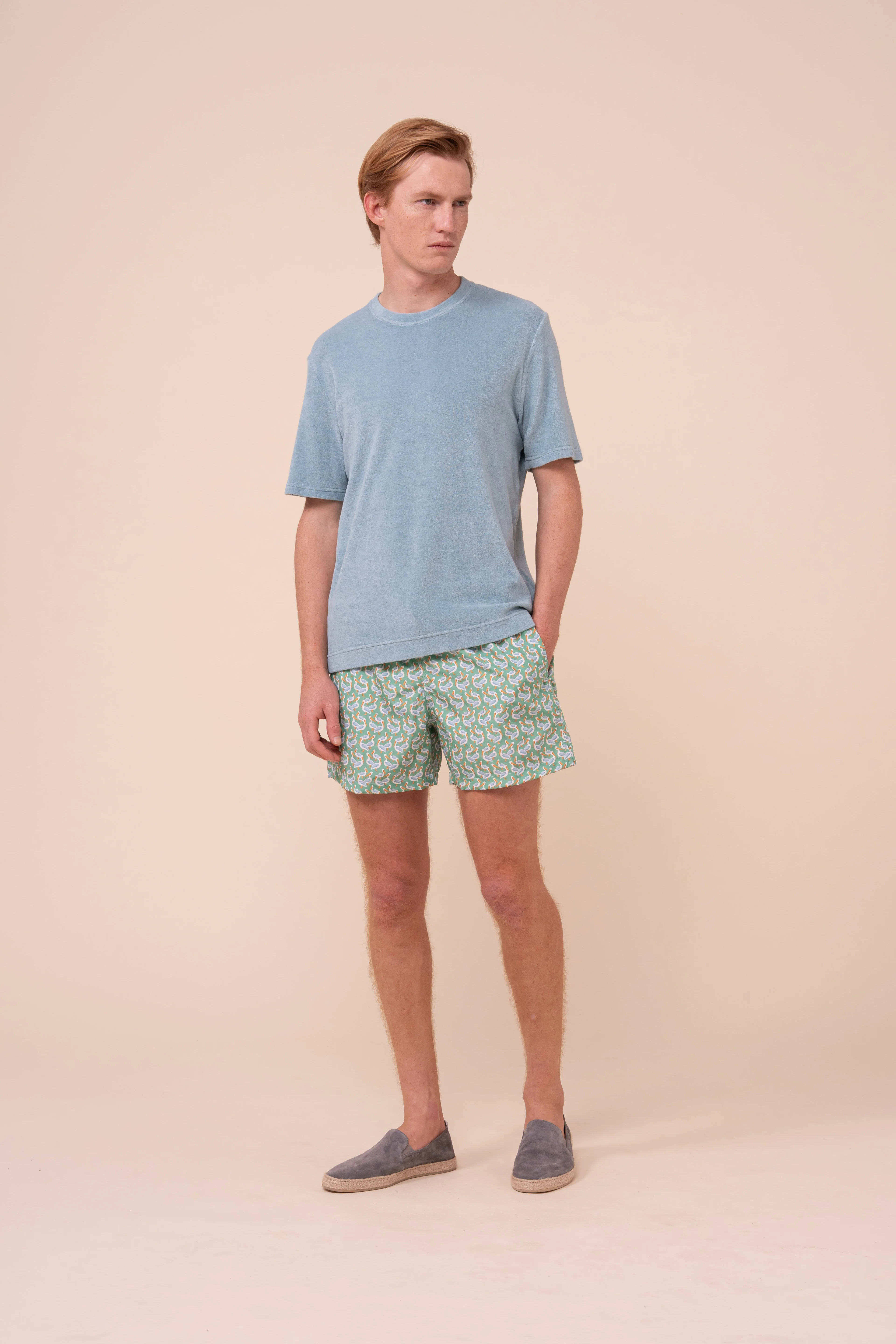 Madeira - The Sustainable Swim Trunks - Pelican Pattern