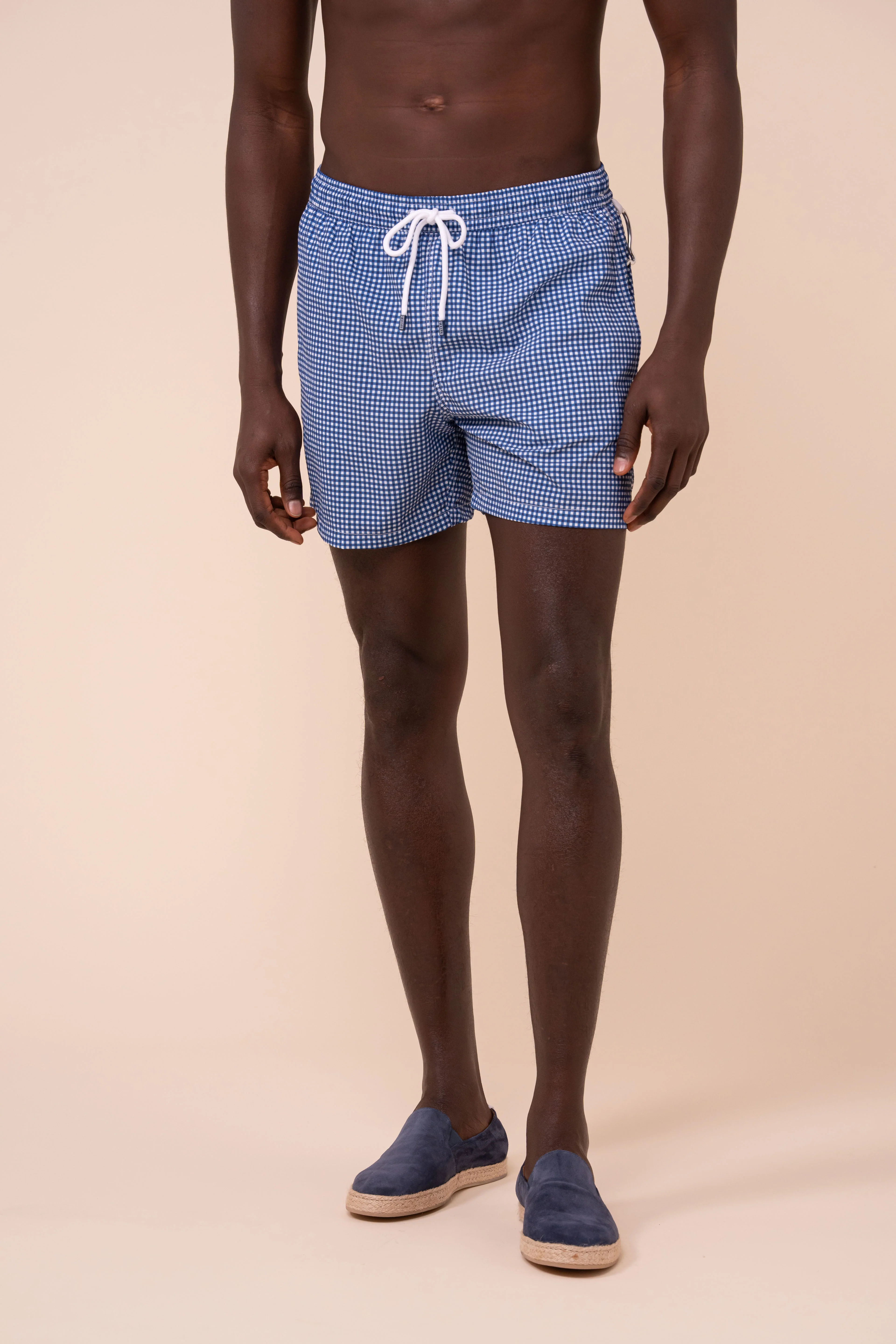 Madeira - The Sakar Swim Trunks - Gingham Pattern - Image 2