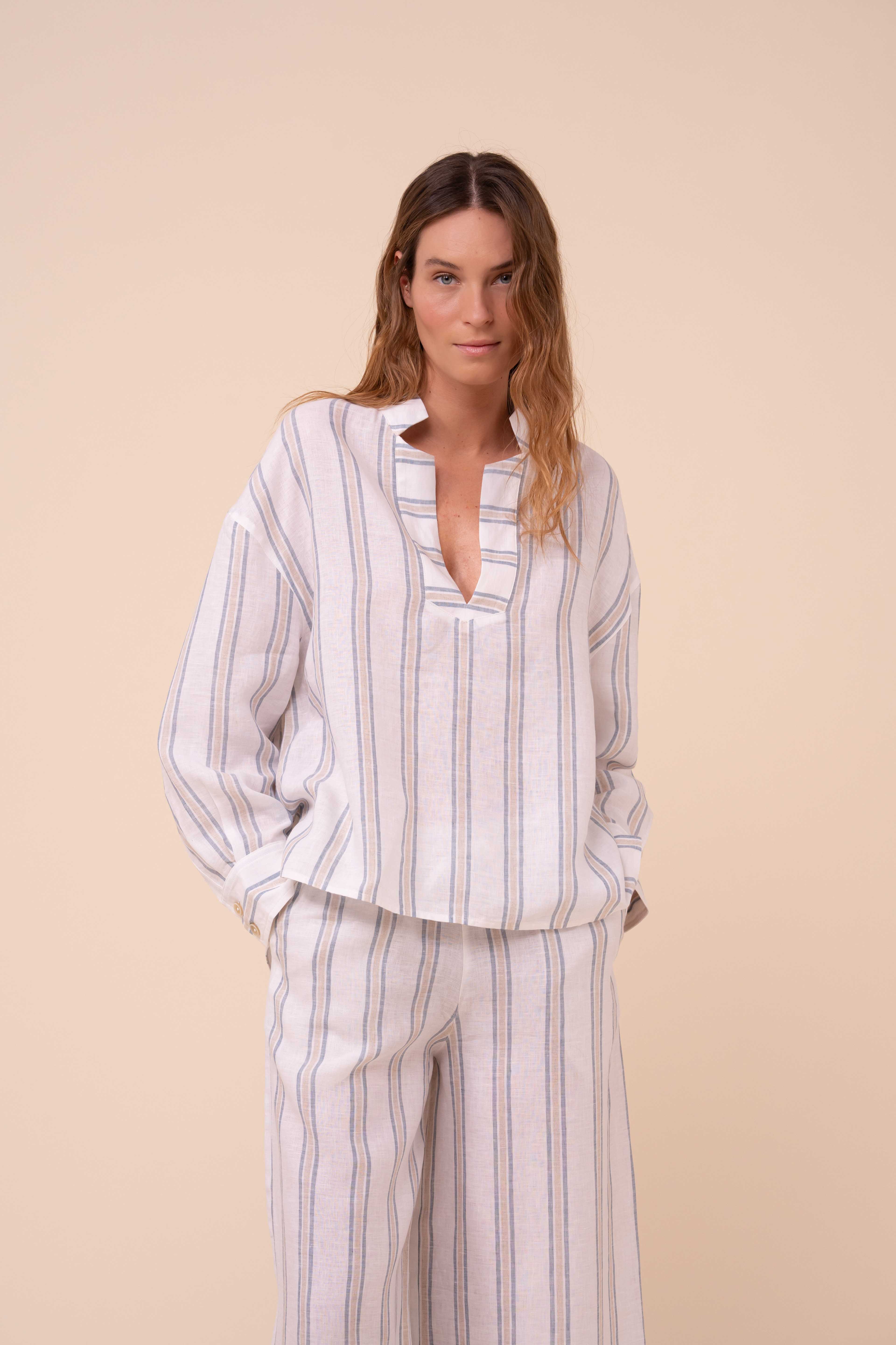 Martin Miami Linen Striped Shirt