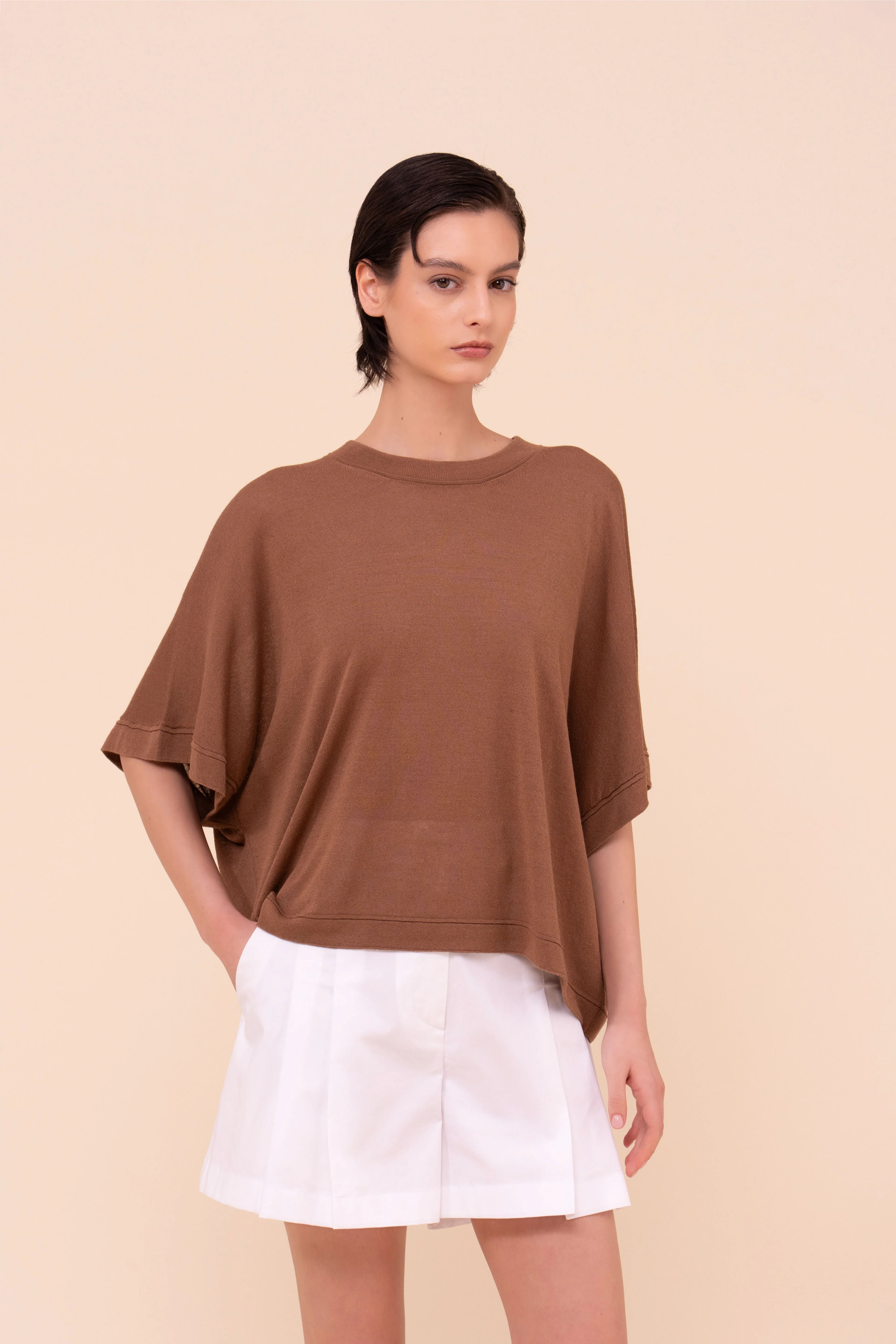Millet Viscose and Linen Blend Crewneck