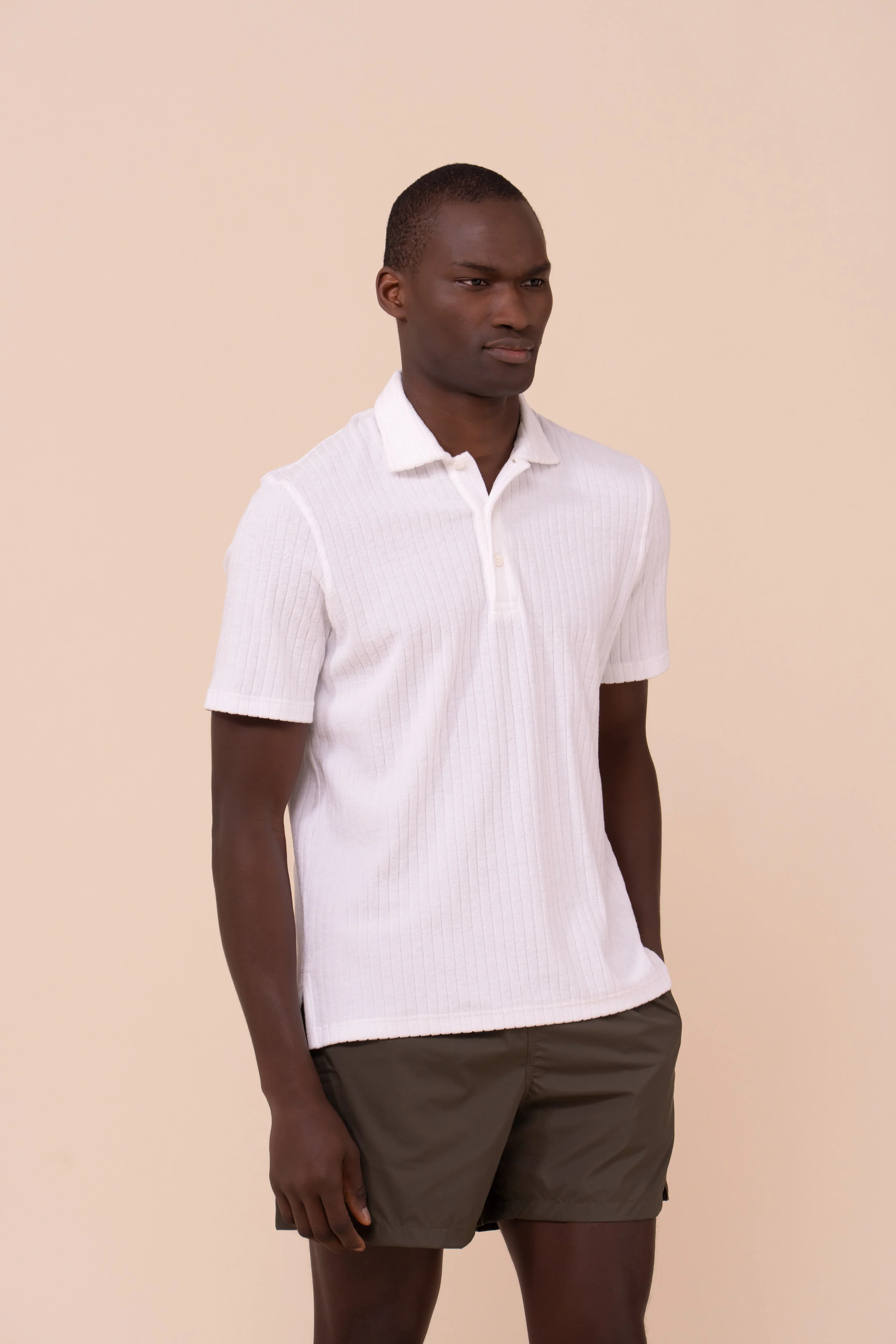 Mondial Terry Cotton Ribbed Polo