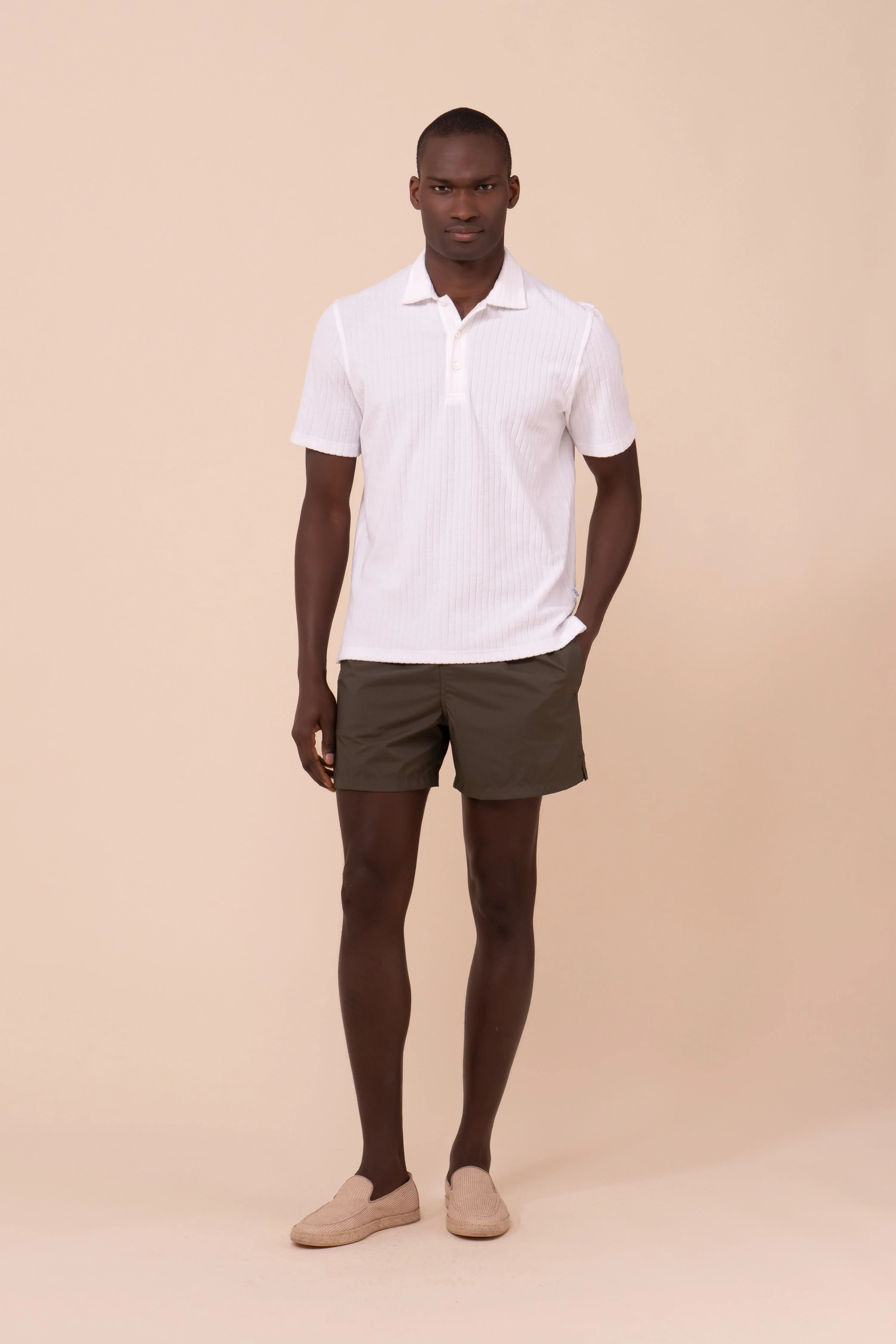 Mondial Terry Cotton Ribbed Polo - Image 2
