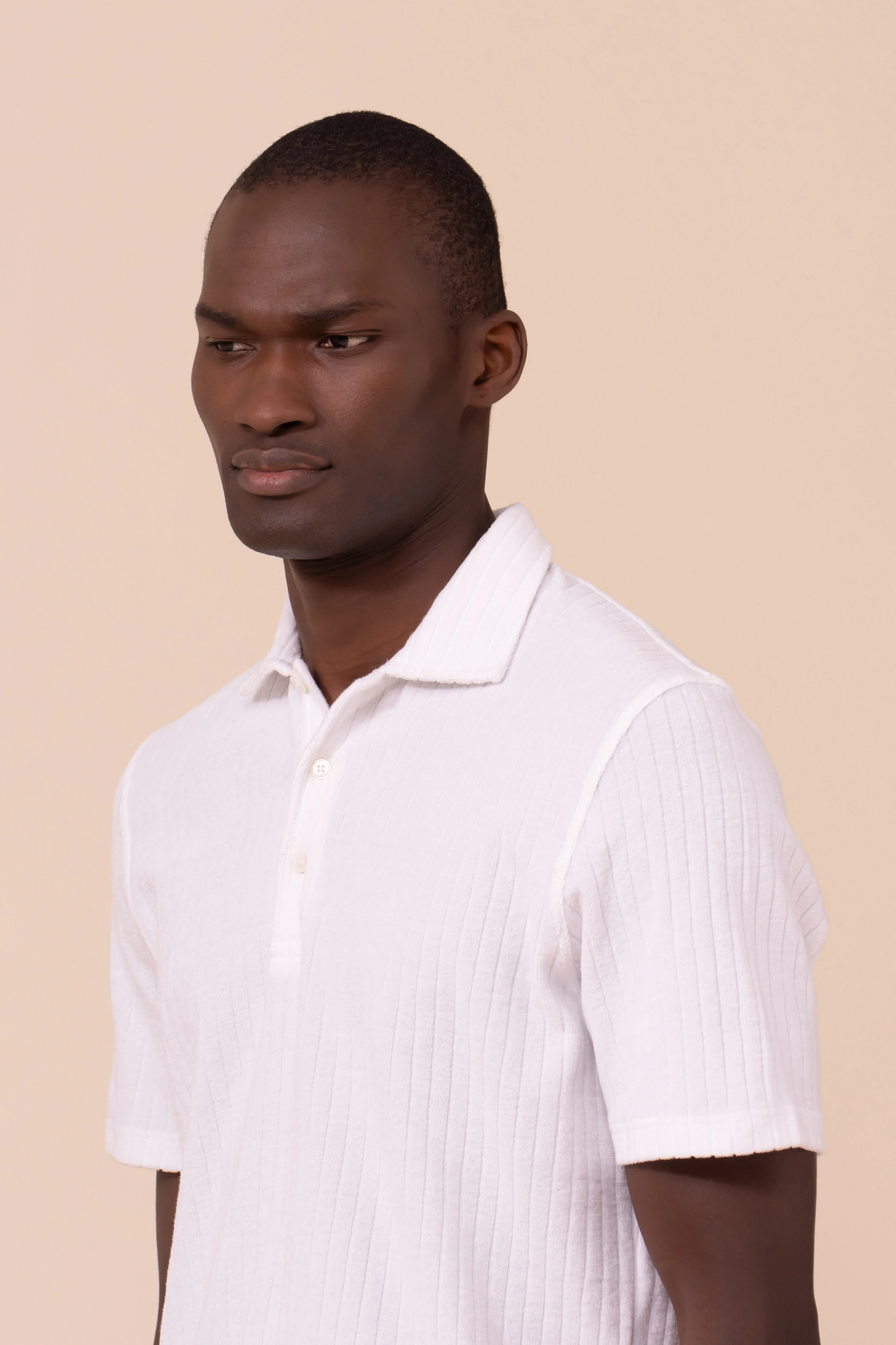 Mondial Terry Cotton Ribbed Polo - Image 4
