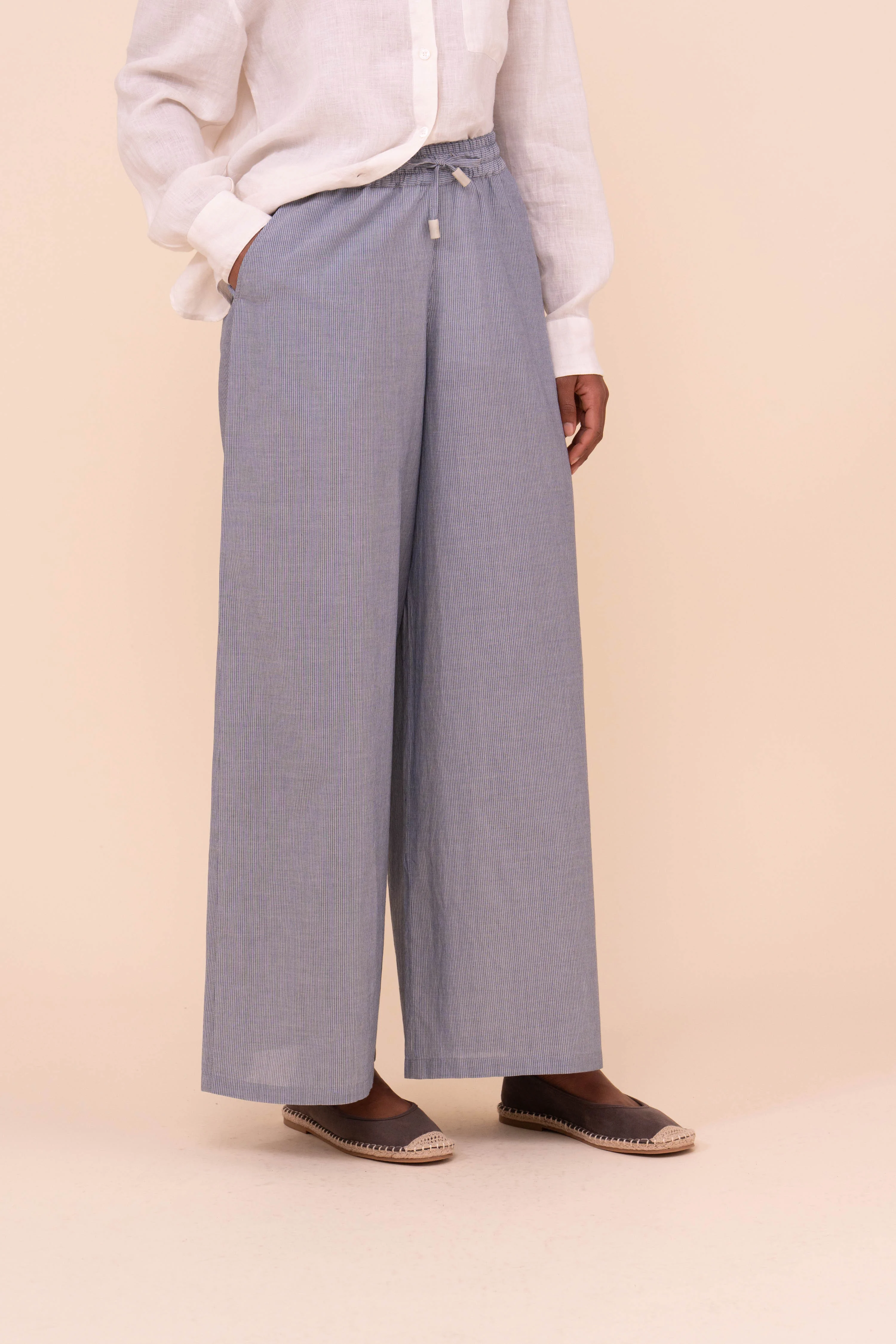 New Diana Striped Cotton Voile Pants - Image 2