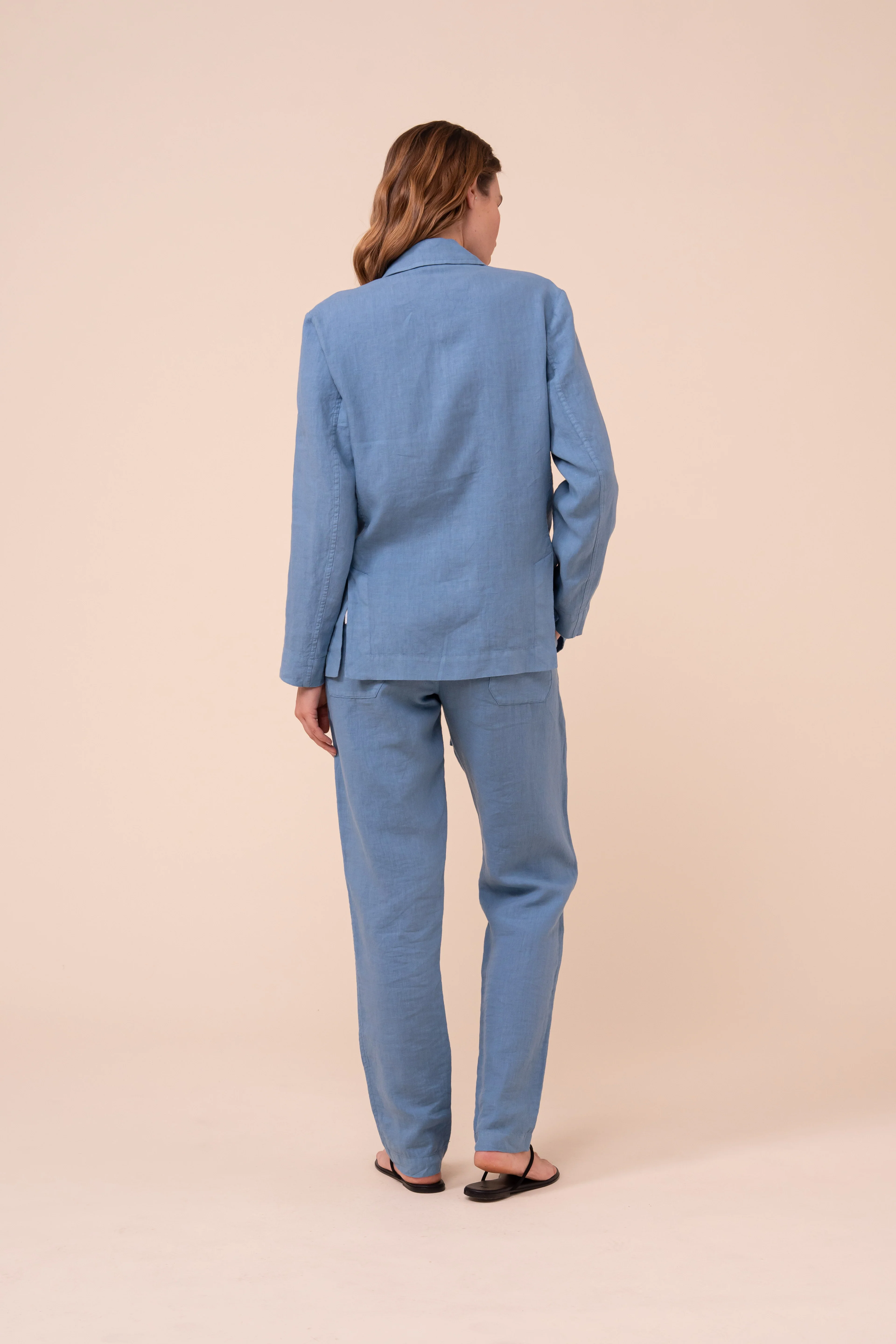 Oxford Linen Shirt Jacket - Image 3