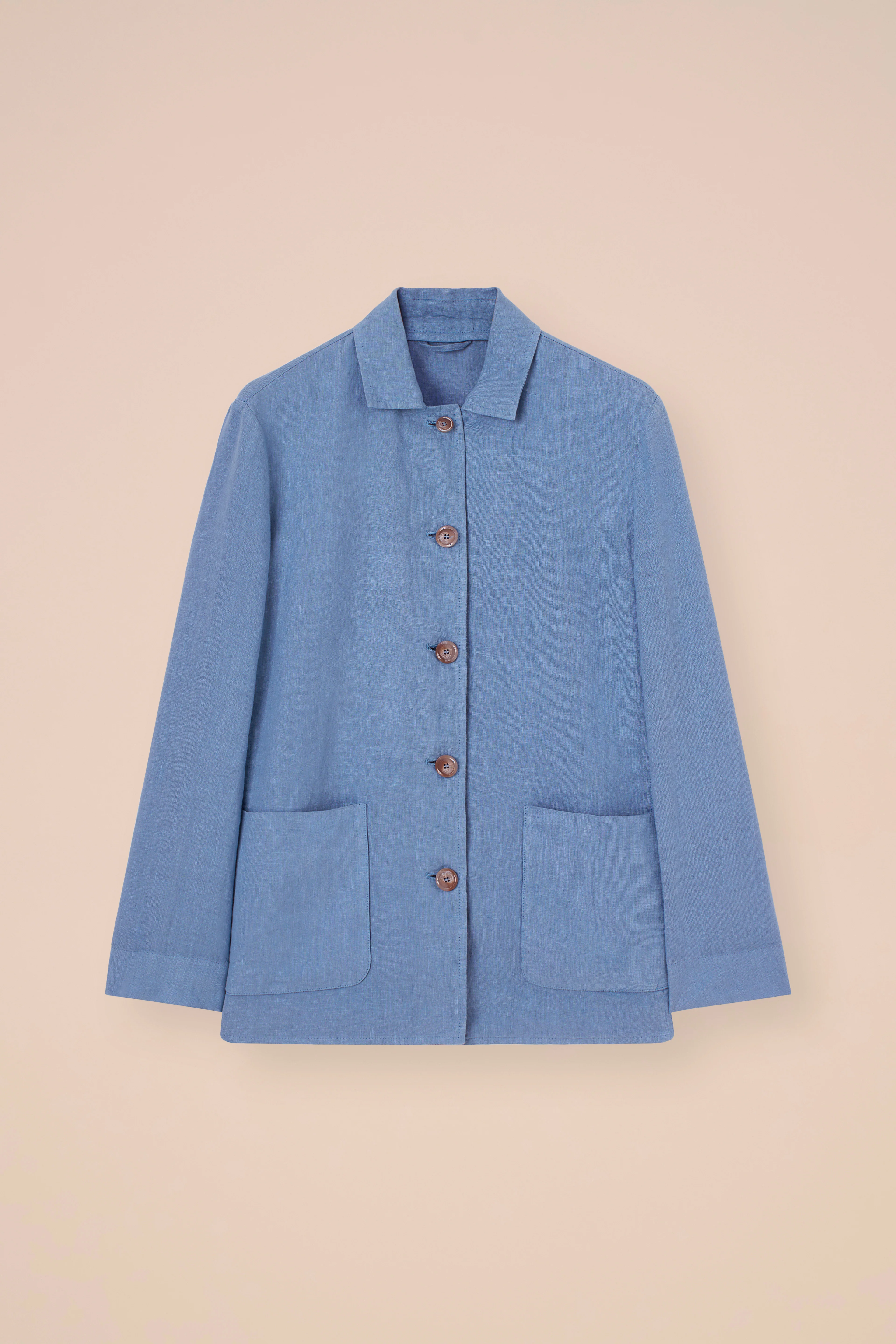 Oxford Linen Shirt Jacket - Image 5
