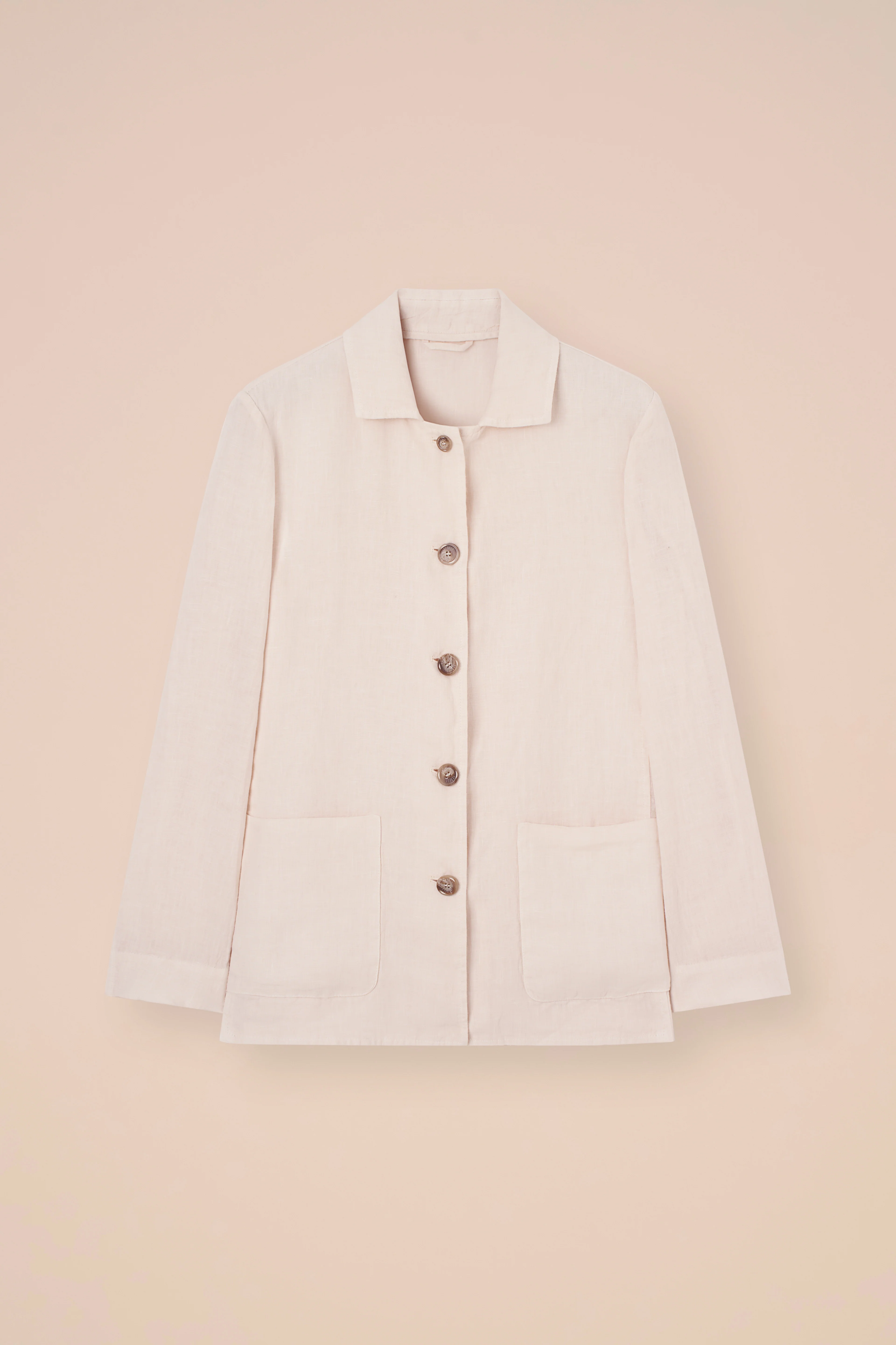 Oxford Linen Shirt Jacket - Image 6