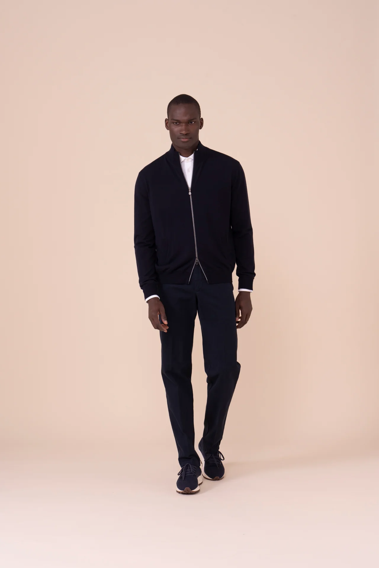 Paros Wool Knit Bomber in iconic blue - Image 2