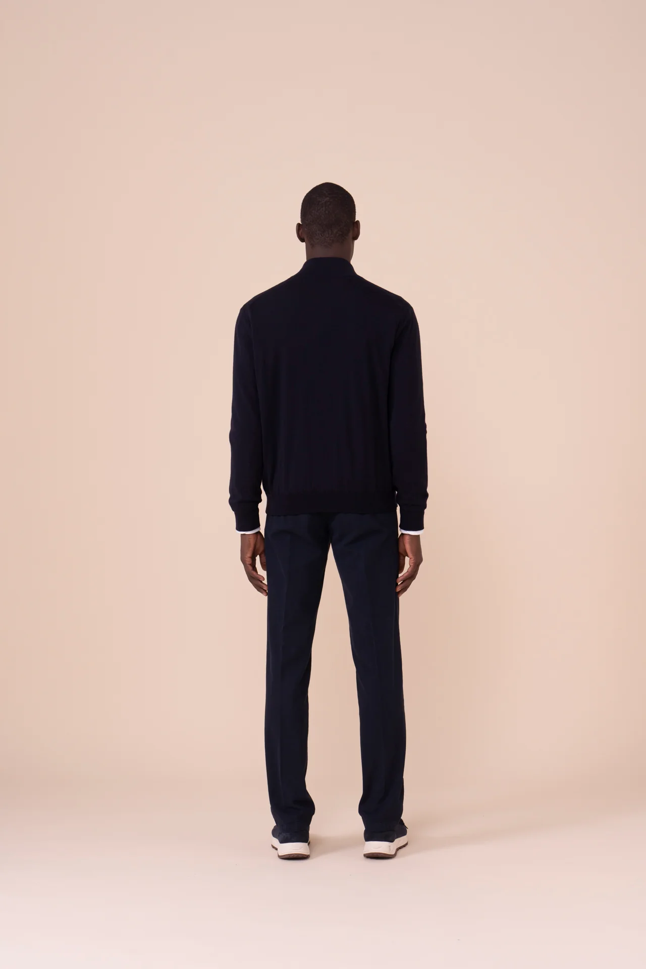 Paros Wool Knit Bomber in iconic blue - Image 3