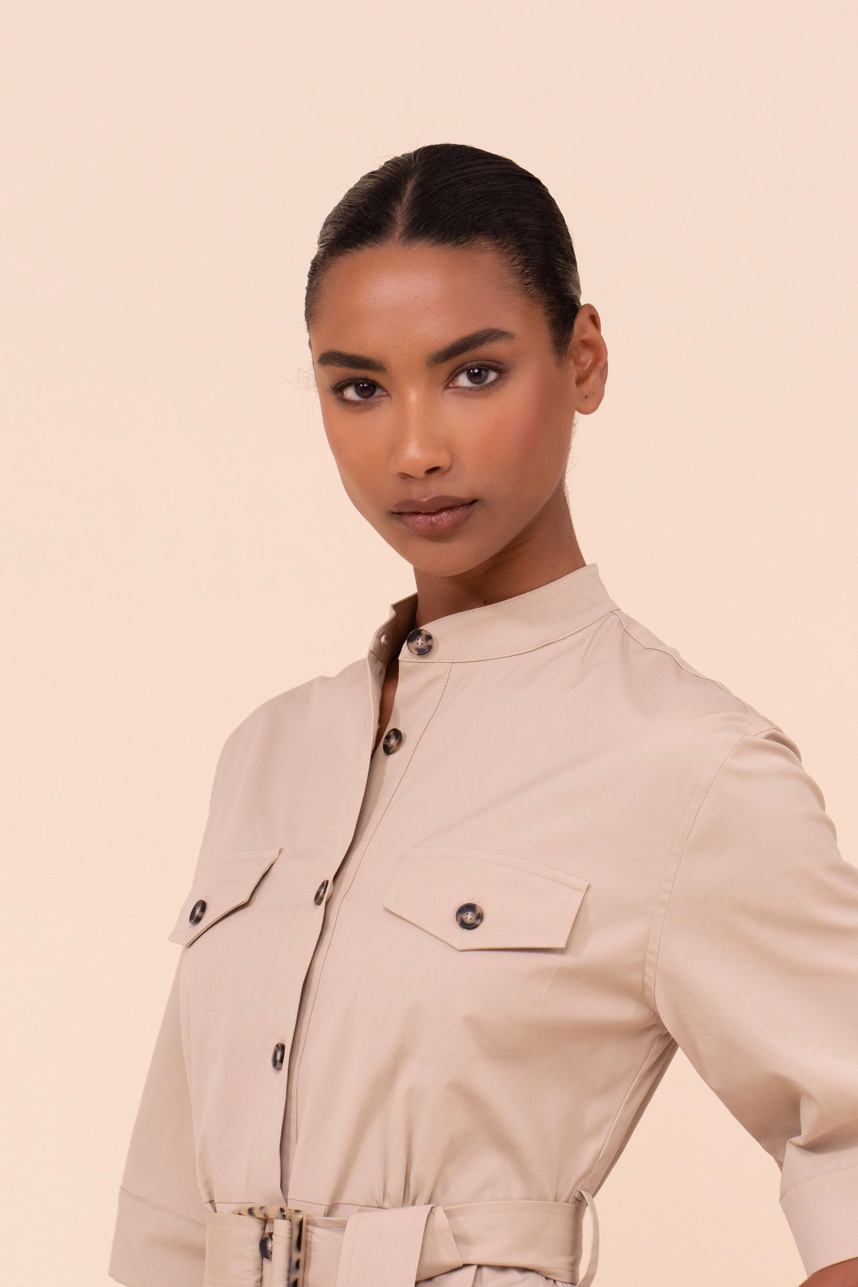 Rossi Cotton Poplin Belted Dress - Image 4