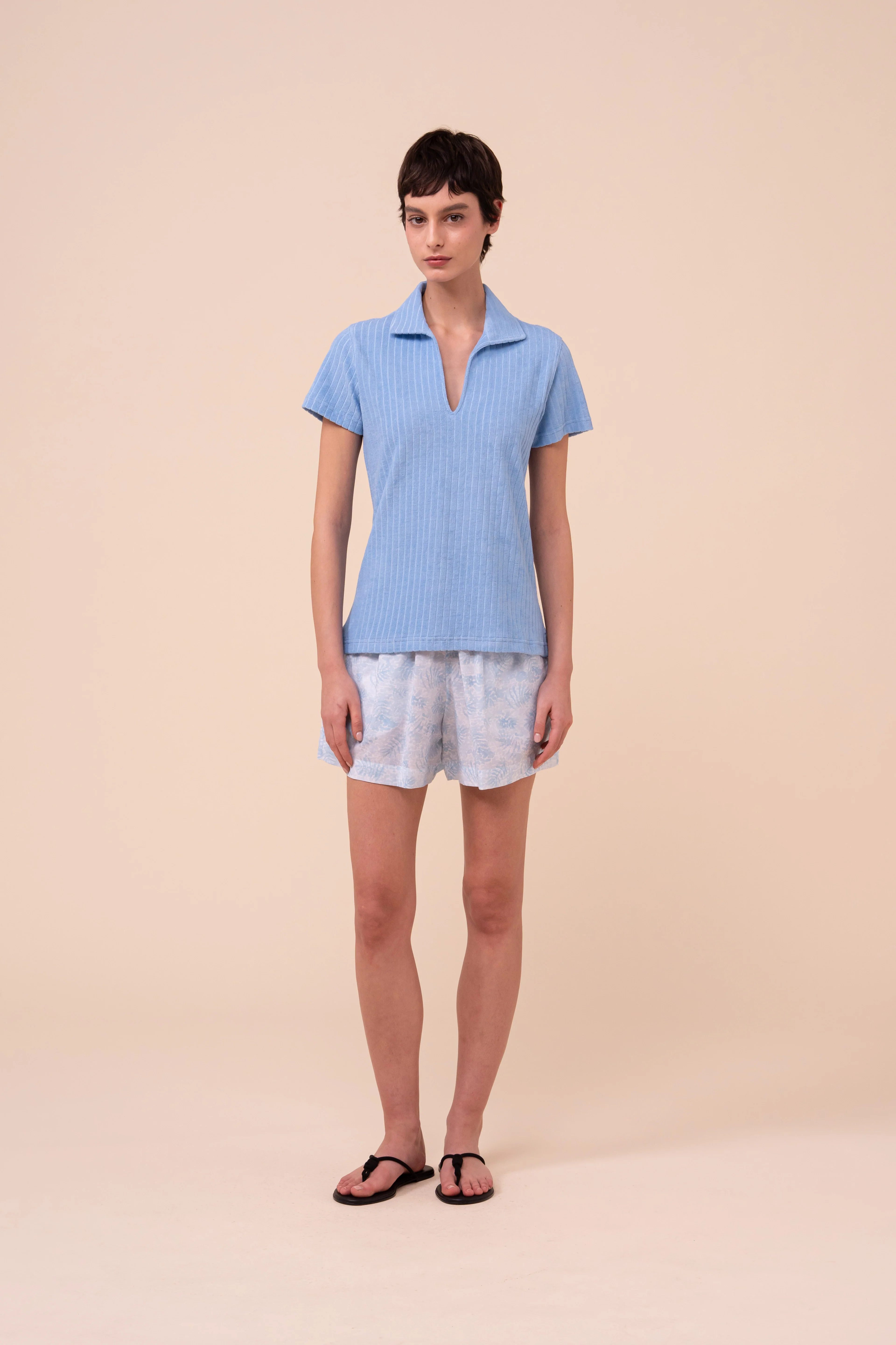 Rossini Terry Cotton Ribbed Polo - Image 2