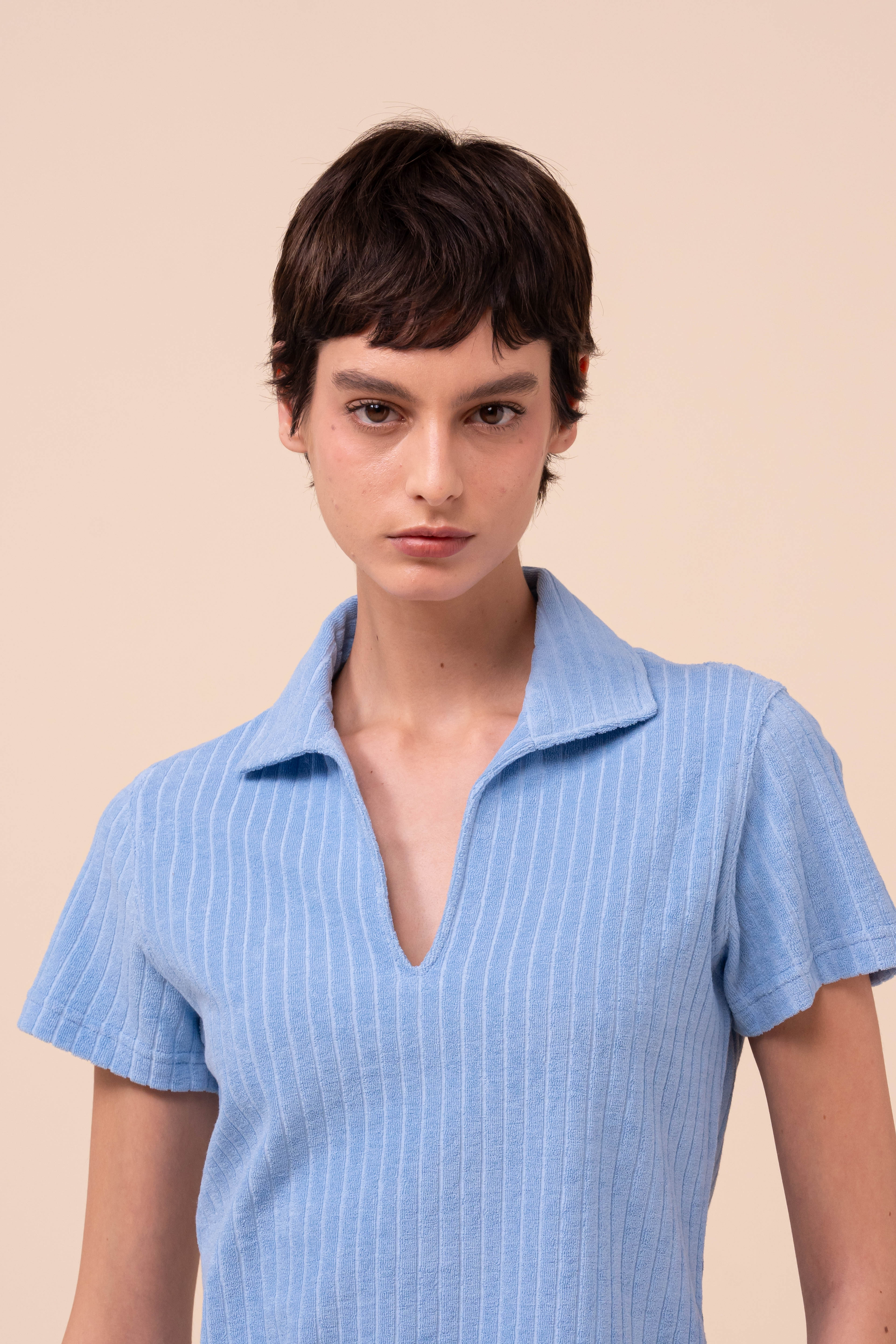 Rossini Terry Cotton Ribbed Polo - Image 4