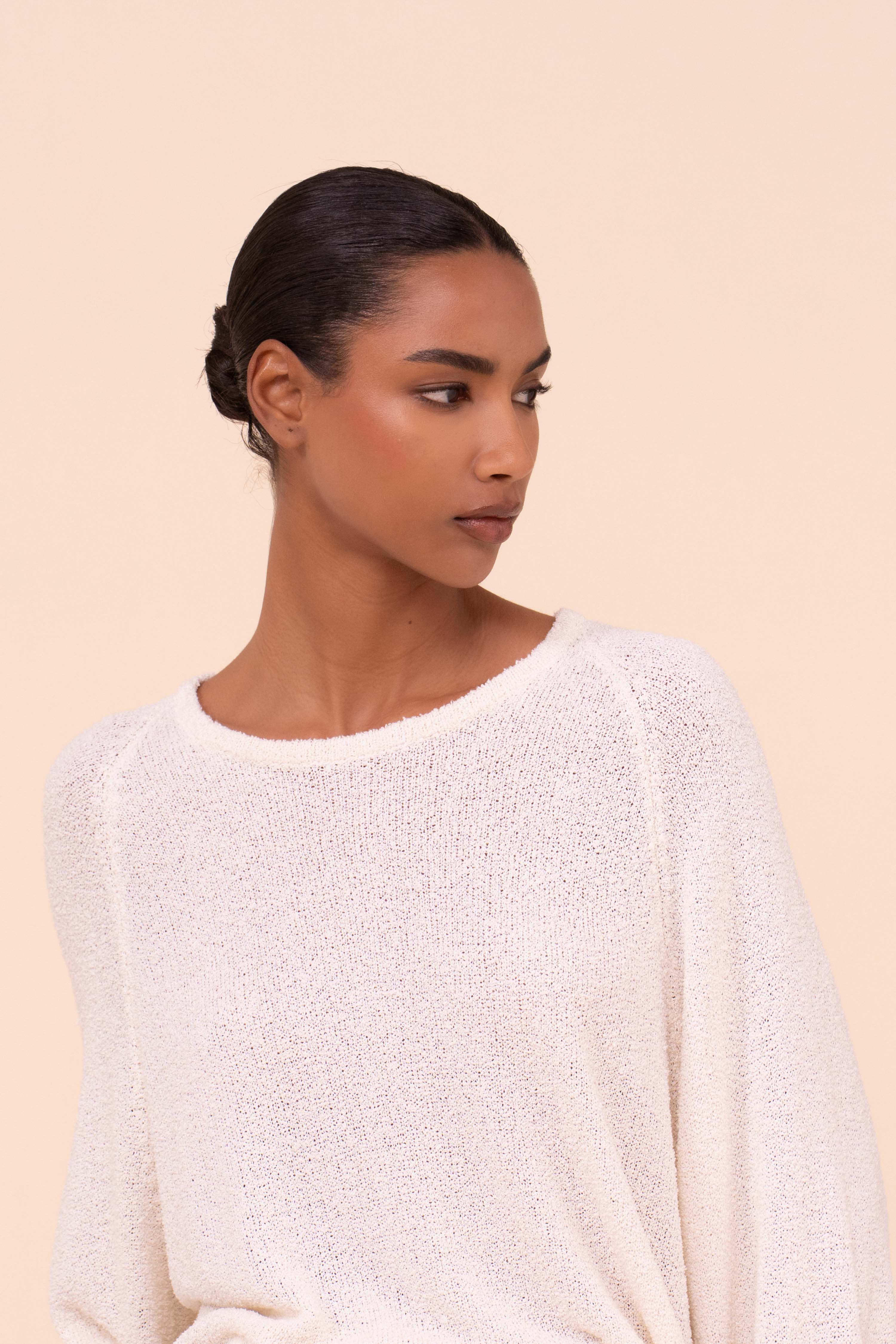 Saba Frill Silk Blend Bouclé Crewneck - Image 4