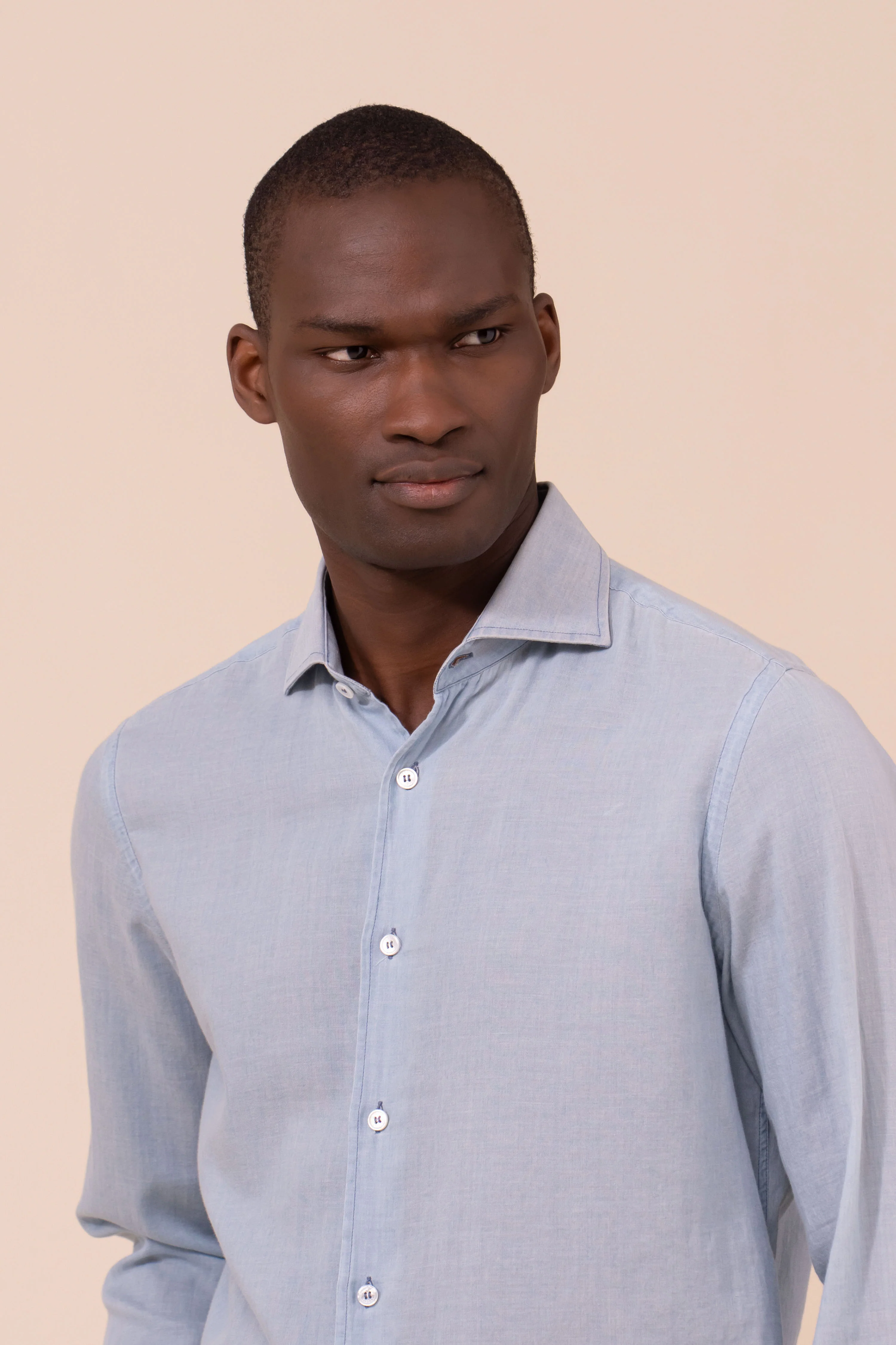 Sean Denim Light Cotton Shirt - Image 4