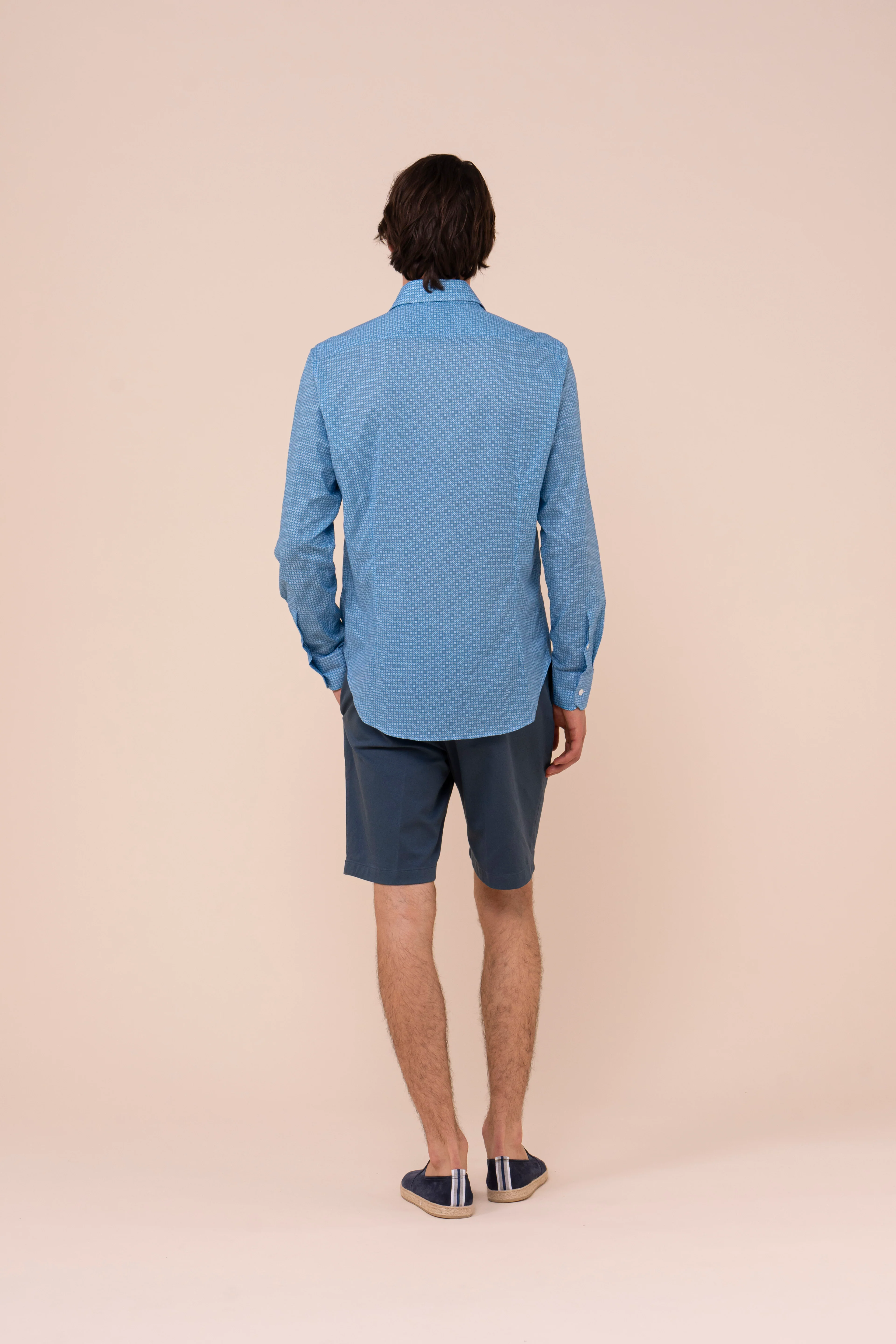Sean Cotton Voile Printed Shirt - Ditsy Floral Pattern - Image 3
