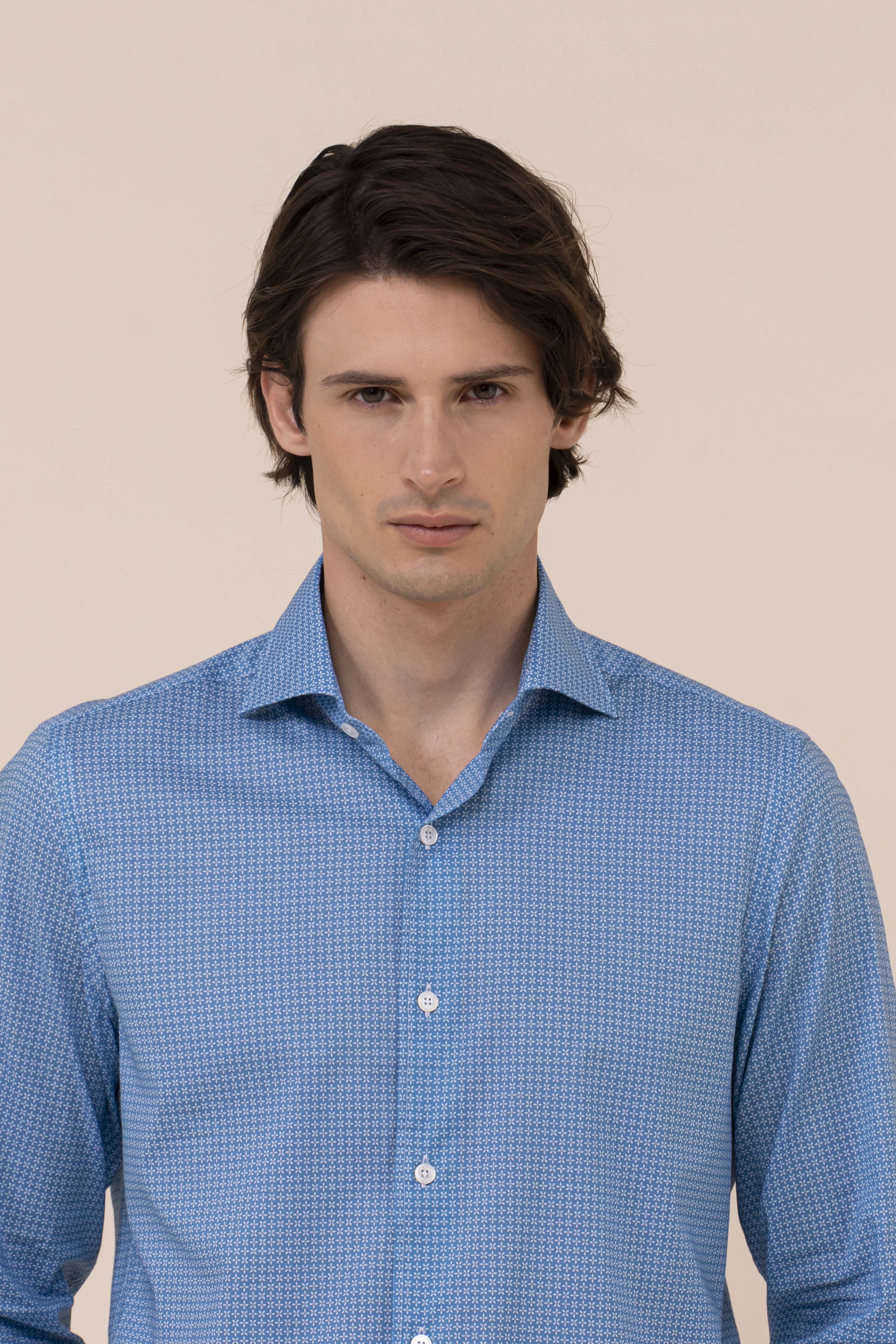 Sean Cotton Voile Printed Shirt - Ditsy Floral Pattern - Image 4
